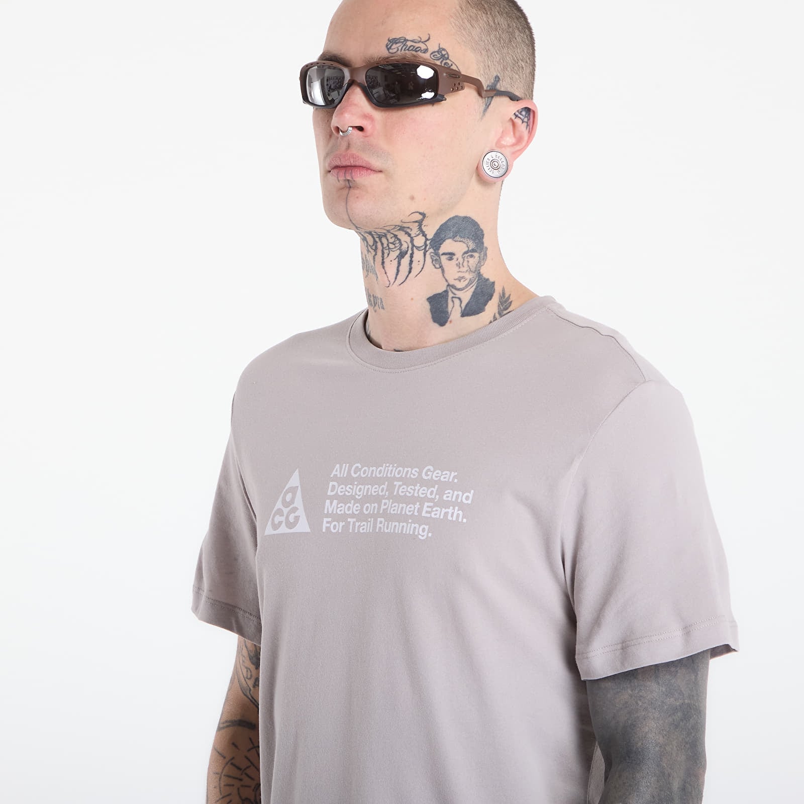 Heren T-shirts Nike ACG Men's Dri-FIT Trail Running T-Shirt College Grey