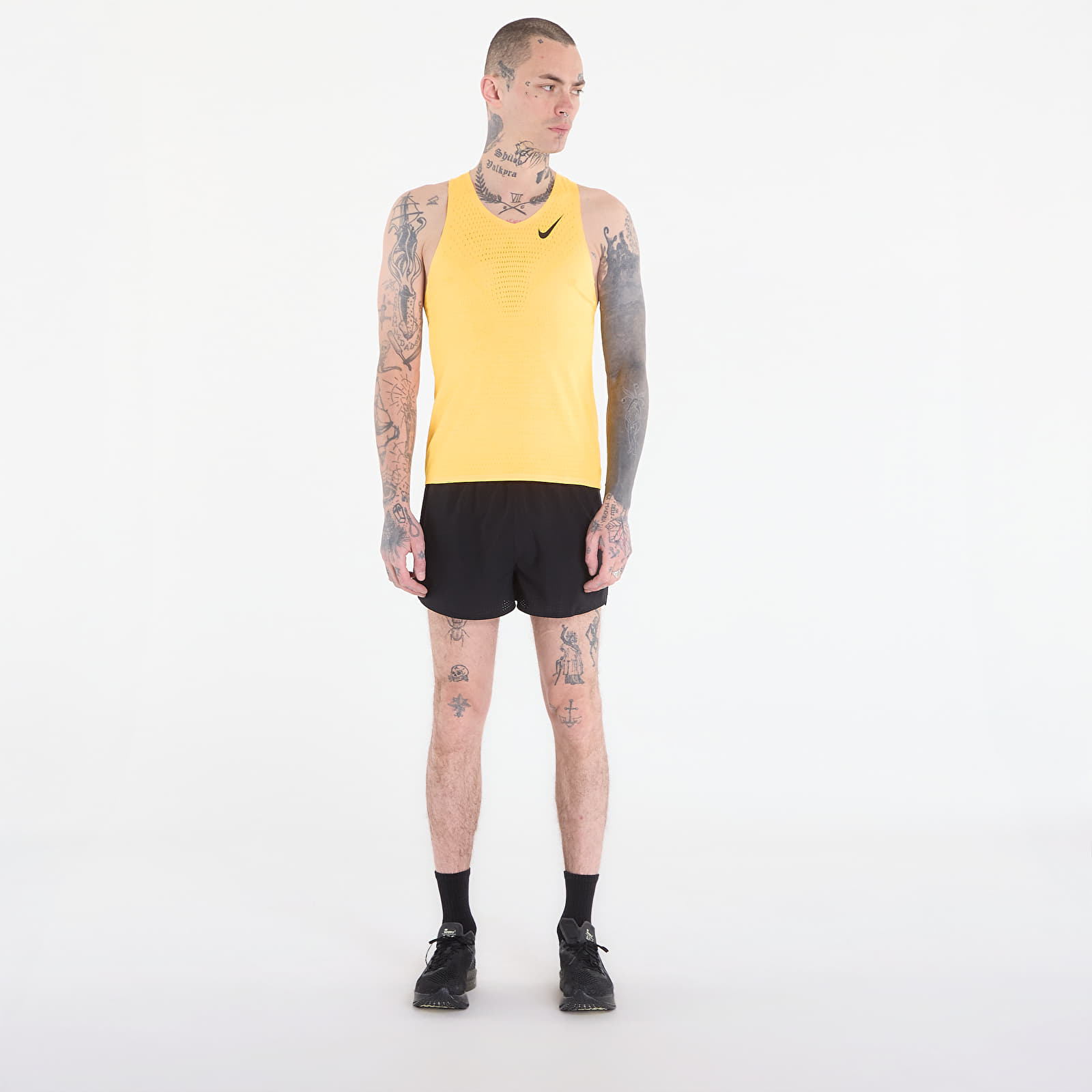 Pánská tílka Nike AeroSwift Men's Dri-FIT ADV Running Singlet Laser Orange/ Black