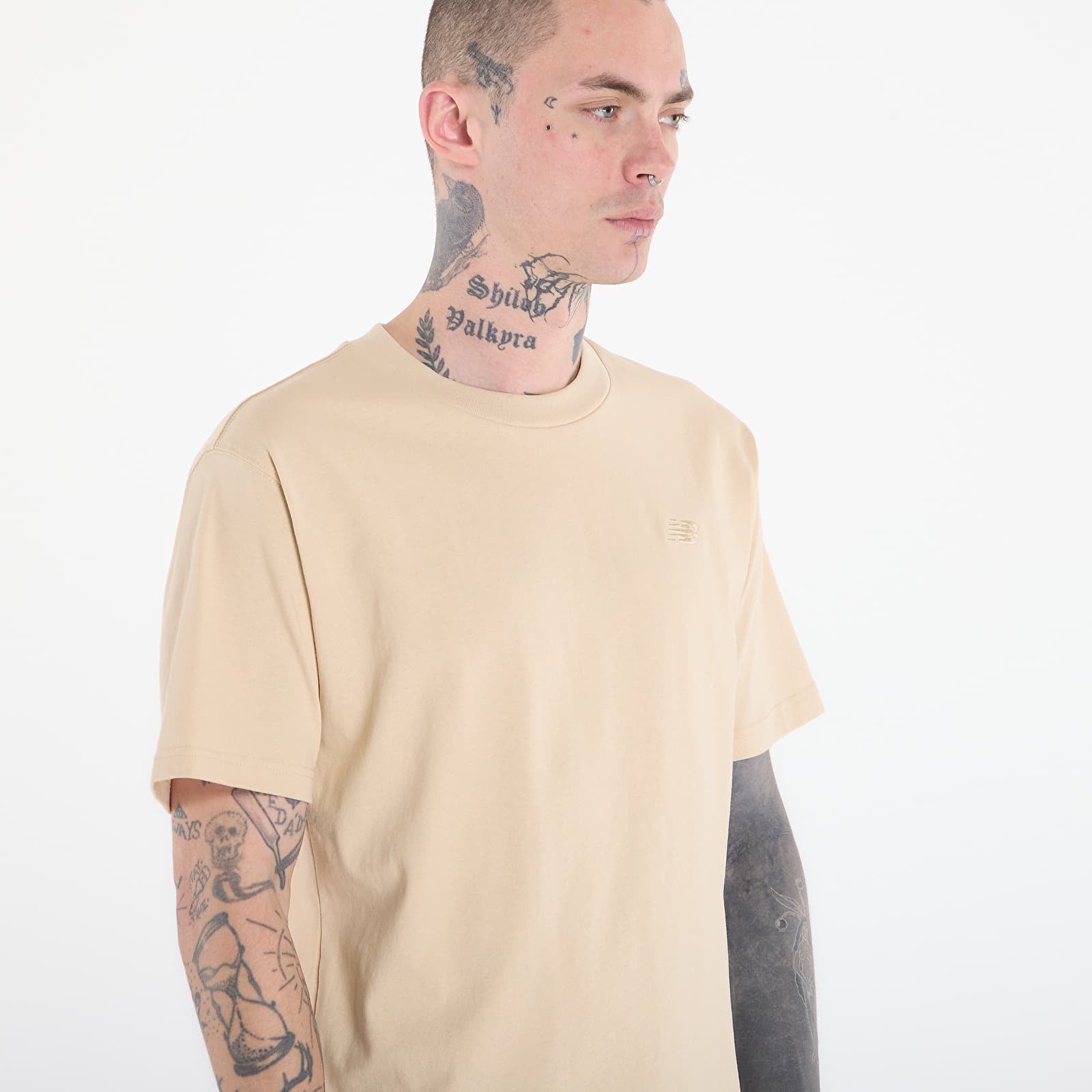 Muške majice kratkih rukava New Balance Athletics Cotton T-Shirt Toasted Sesame