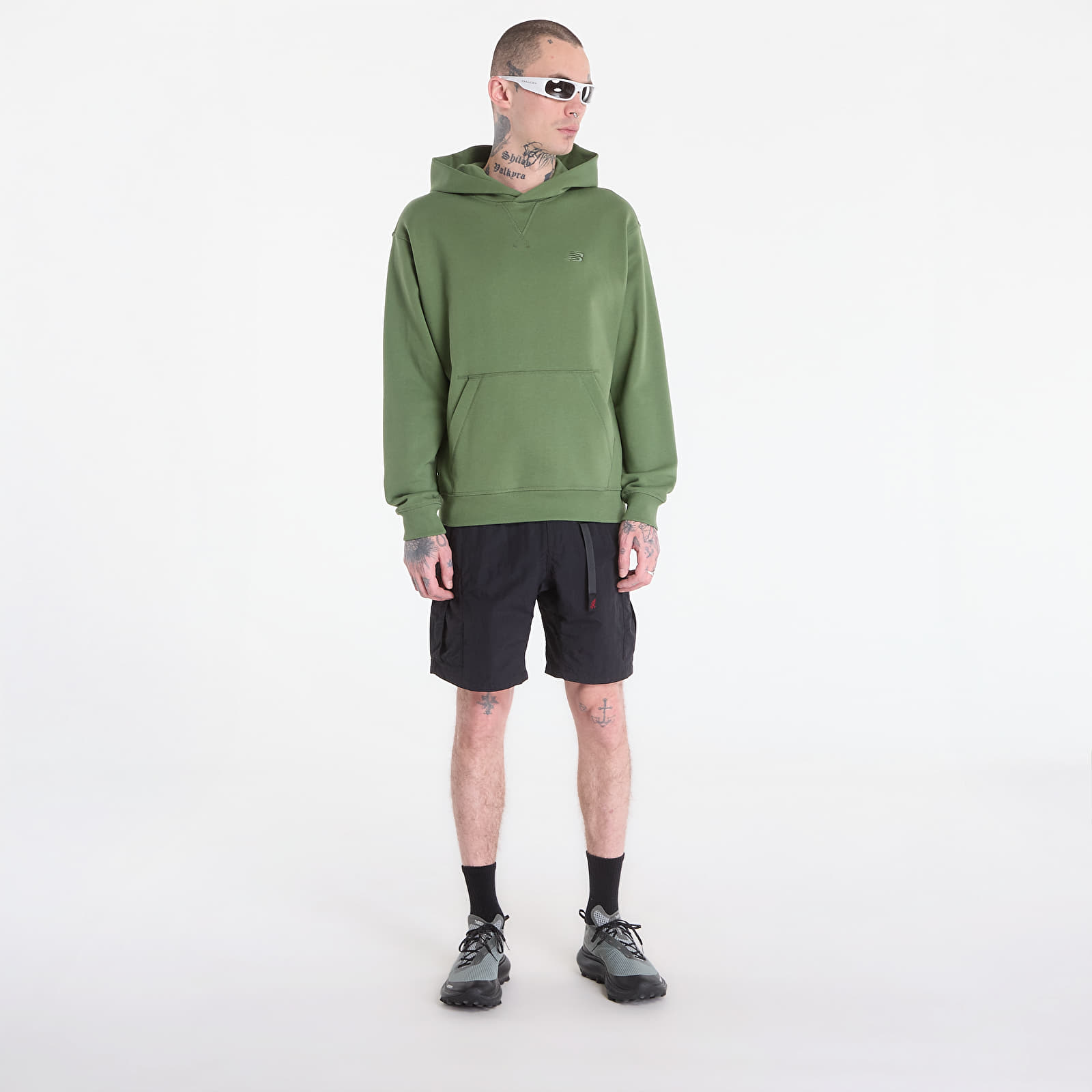 Sweats à capuche homme New Balance Athletics French Terry Hoodie Utility Green