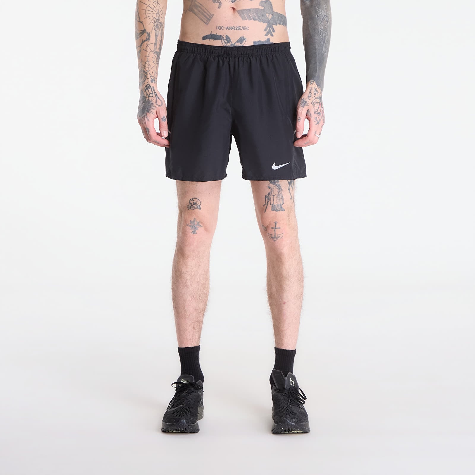 Men's shorts Nike Miler Men's Dri-FIT 2-in-1 5" Running Shorts Black/ Black/ Reflective Silv