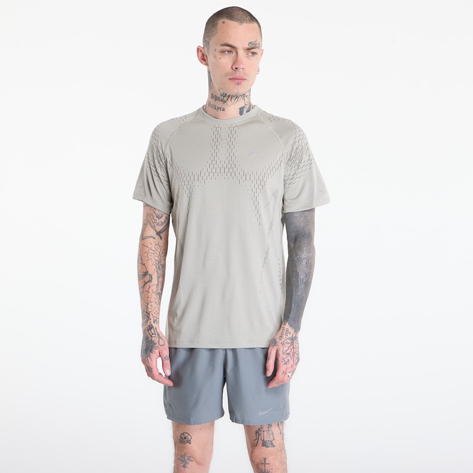 T-shirt Nike Stride Plus Men's Dri-FIT ADV Short-Sleeve Running Top Spruce Fog/ Light Army/ Reflective Silv L