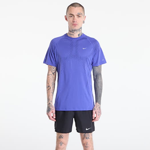 T-Shirt Nike Stride Plus Men's Dri-FIT ADV Short-Sleeve Running Top Lapis/ Deep Royal Blue/ Reflective Silv