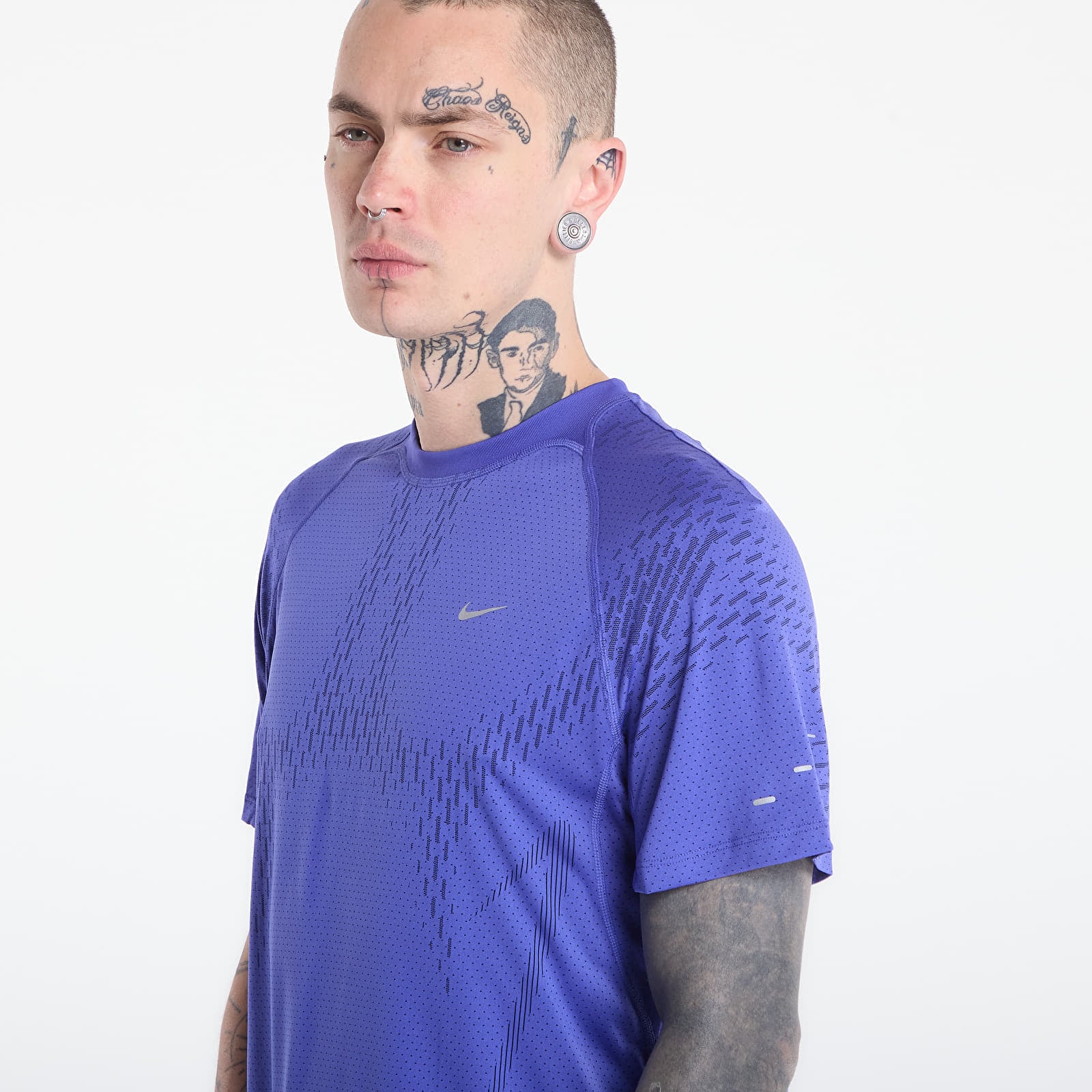 T-Shirts Männer Nike Stride Plus Men's Dri-FIT ADV Short-Sleeve Running Top Lapis/ Deep Royal Blue/ Reflective Silv