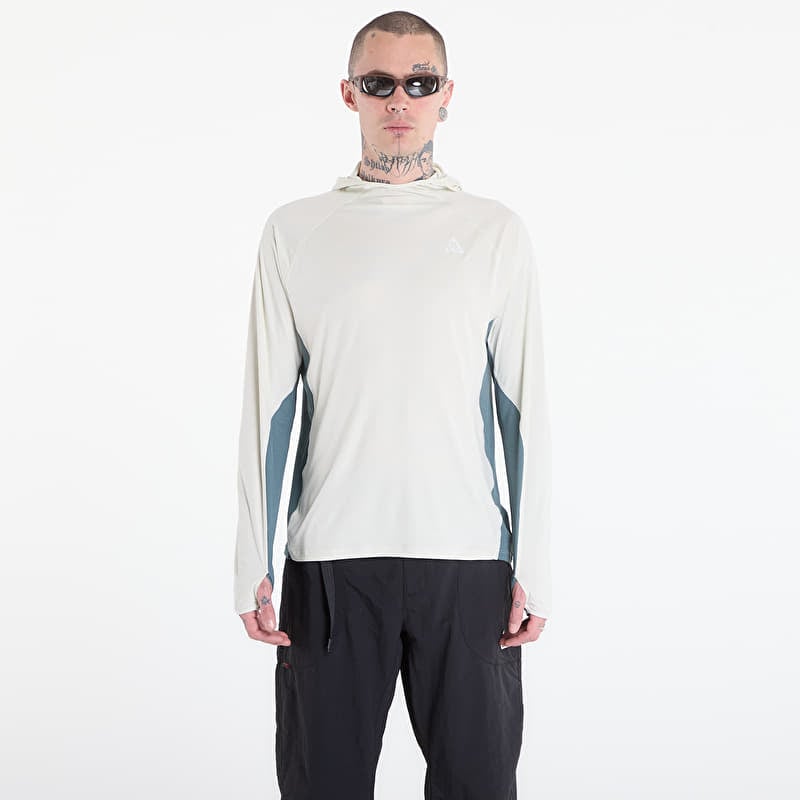 T-särk Nike ACG "Solar Chase" Men's Dri-FIT UV Long-Sleeve Hooded Top Sea Glass/ Mineral Slate/ Summit White
