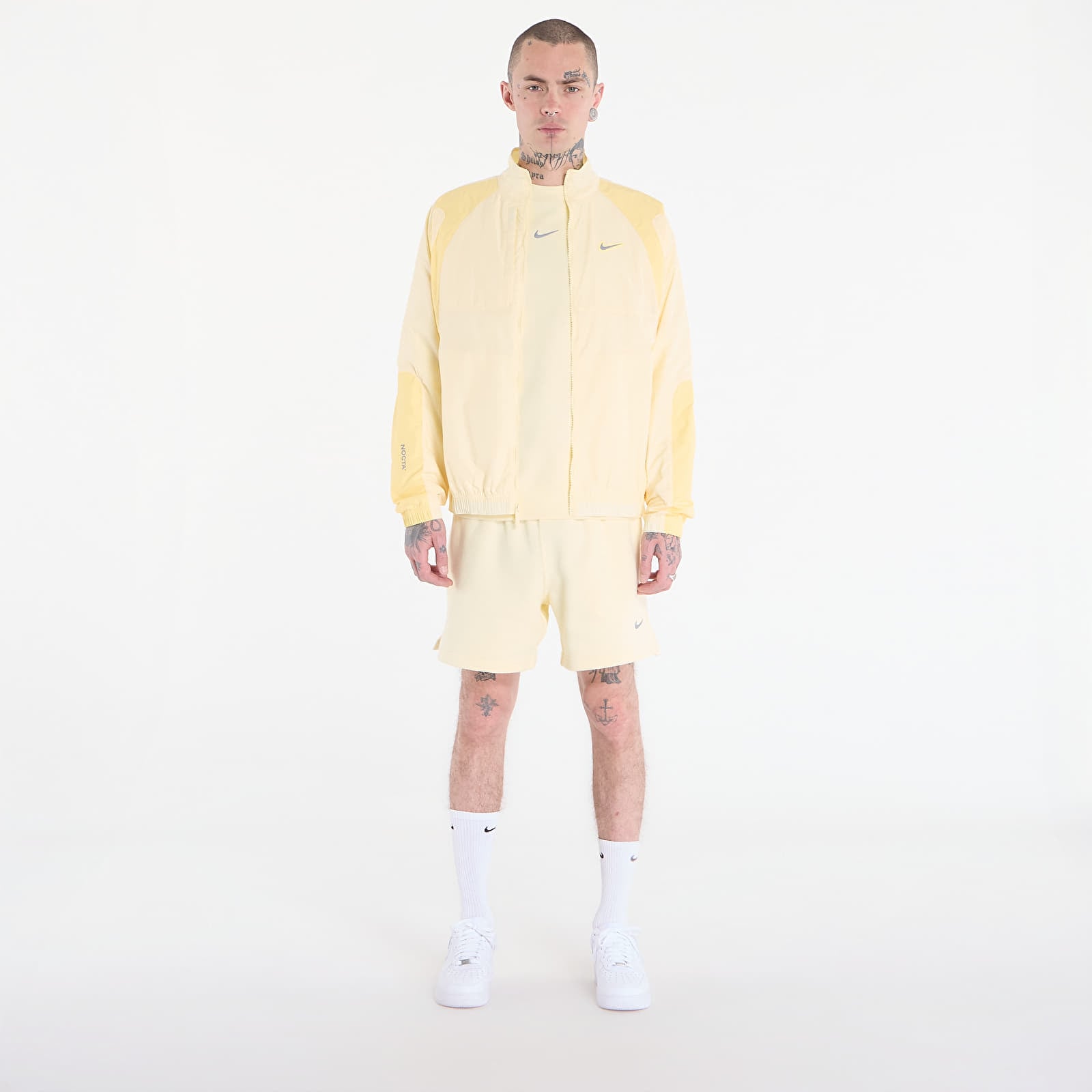 Giacche da uomo Nike x NOCTA Northstar Nylon Track Jacket Alabaster/ Lt Laser Orange/ Stealth