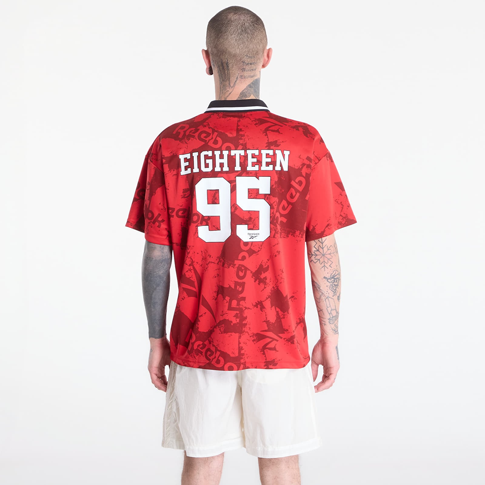 Men's Jerseys Reebok Street Sport Football Jersey Vector Red/Black