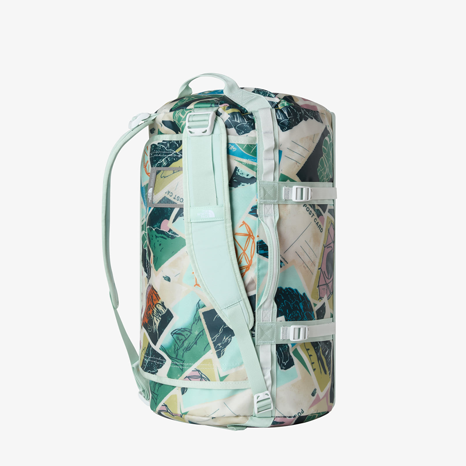 Duffle-Tasche The North Face Base Camp Duffel - S Opal Frost TNF Postcards Print/ Opal Frost-Pearl Stone