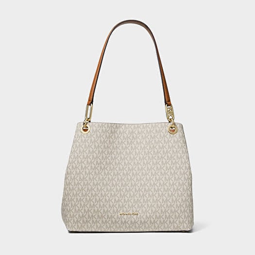 Michael Kors Kensington Large Signature Logo Tote Bag Vanilla/ Acorn