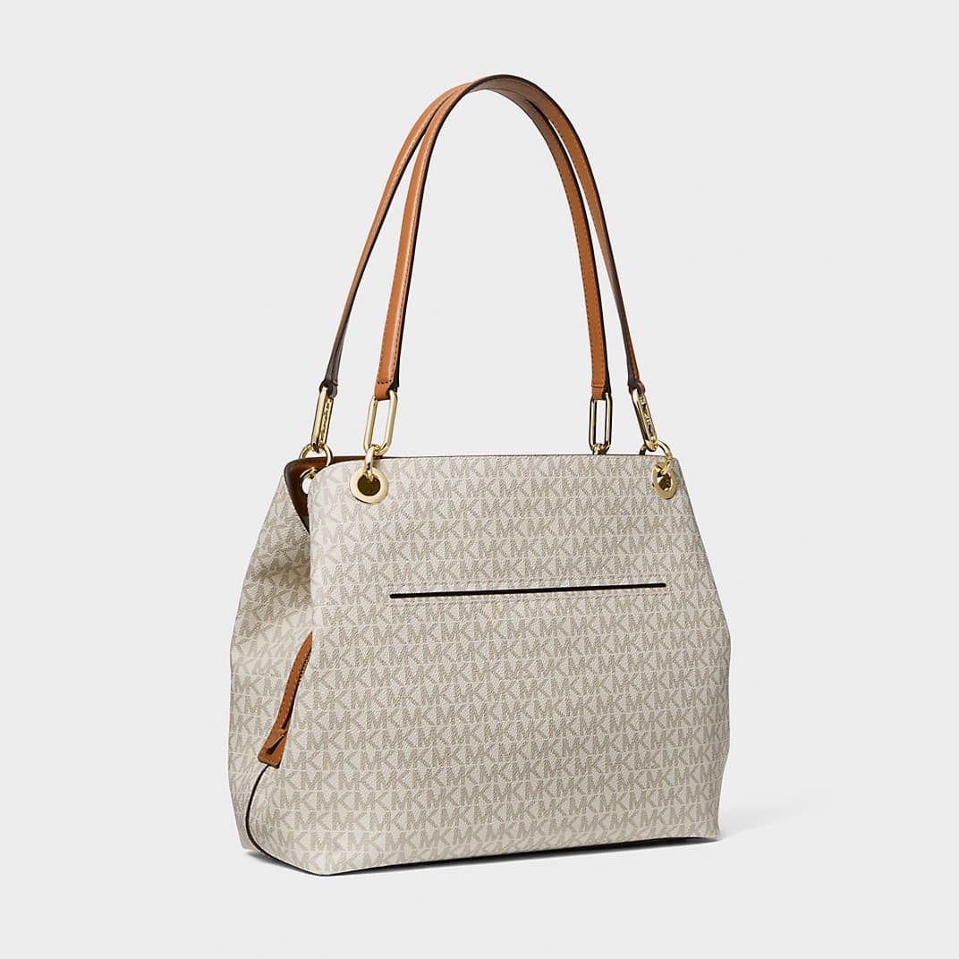 Sacs à main Michael Kors Kensington Large Signature Logo Tote Bag Vanilla/ Acorn