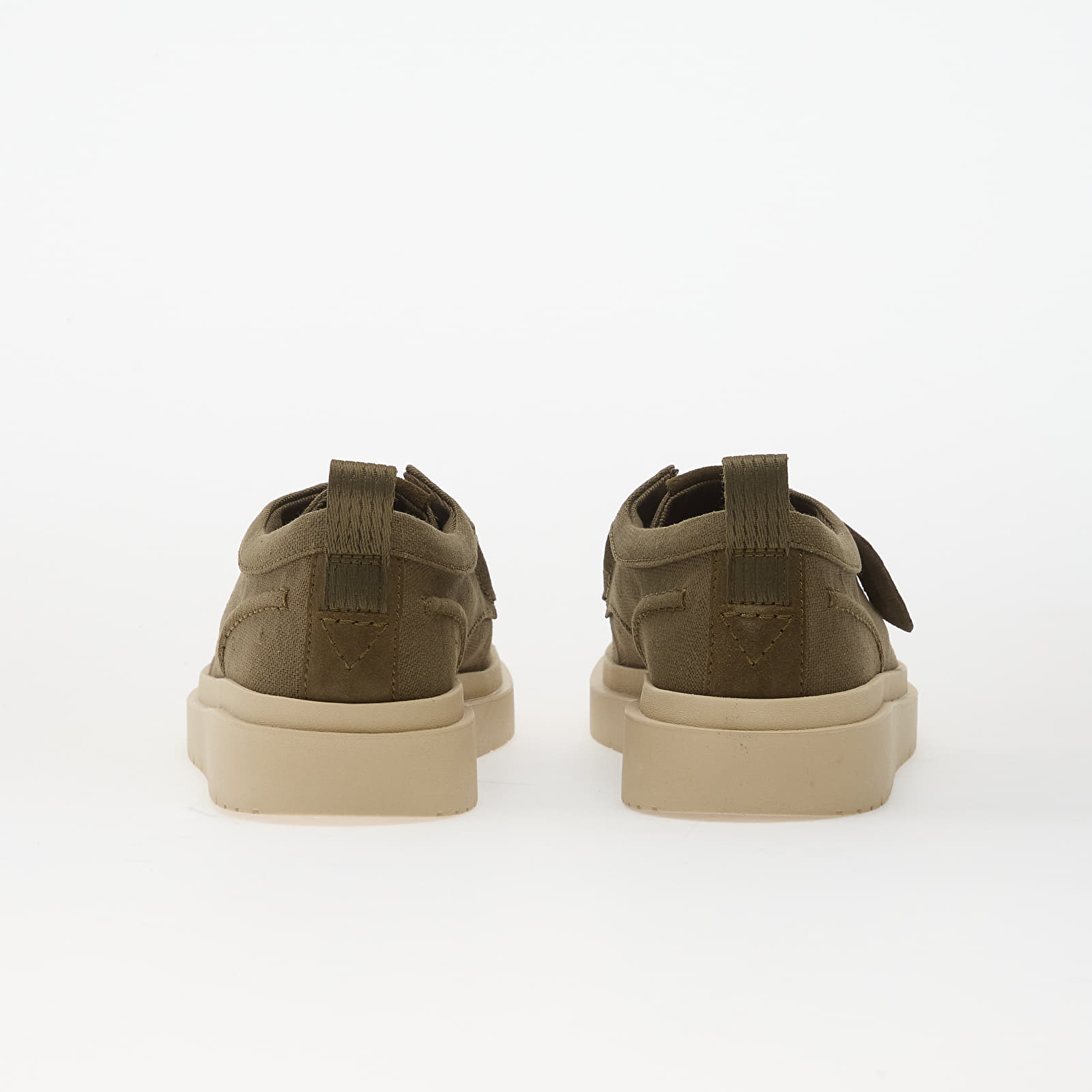 Herenschoenen Clarks Polden Moc Olive Canvas