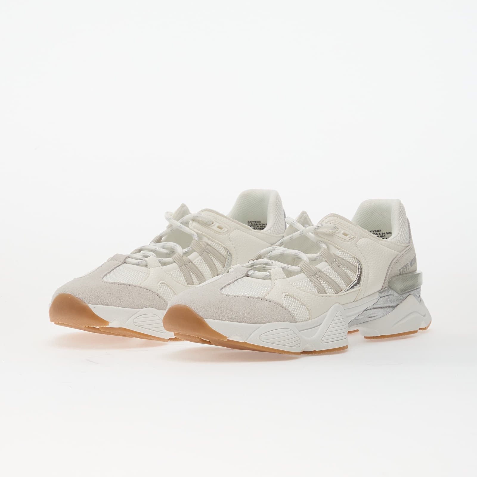 Încălțăminte și sneakerși pentru femei Steve Madden Skybox White