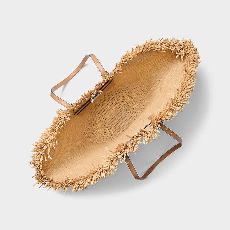 Sacs à main Michael Kors Isa Large Hand-Crocheted Fan Tote Bag Nat/ Peanut