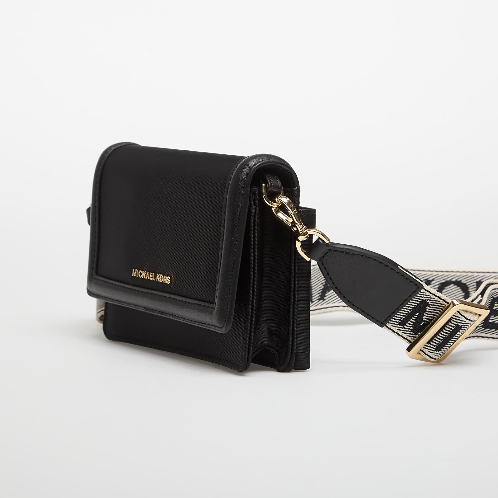 Genți de mână Michael Kors Jet Set Small Nylon Gabardine Smartphone Crossbody Bag Black