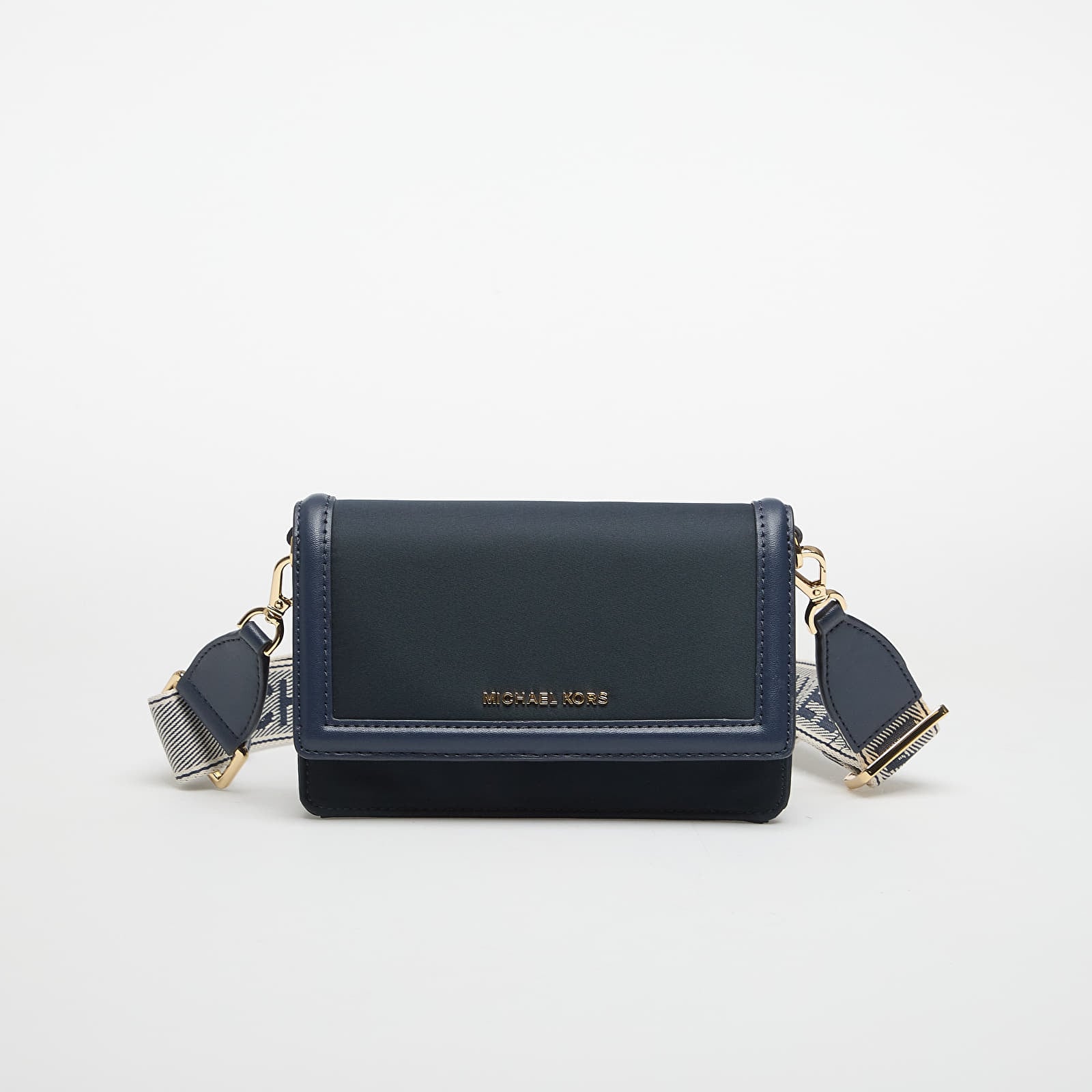 Genți de mână Michael Kors Jet Set Small Nylon Gabardine Smartphone Crossbody Bag Navy