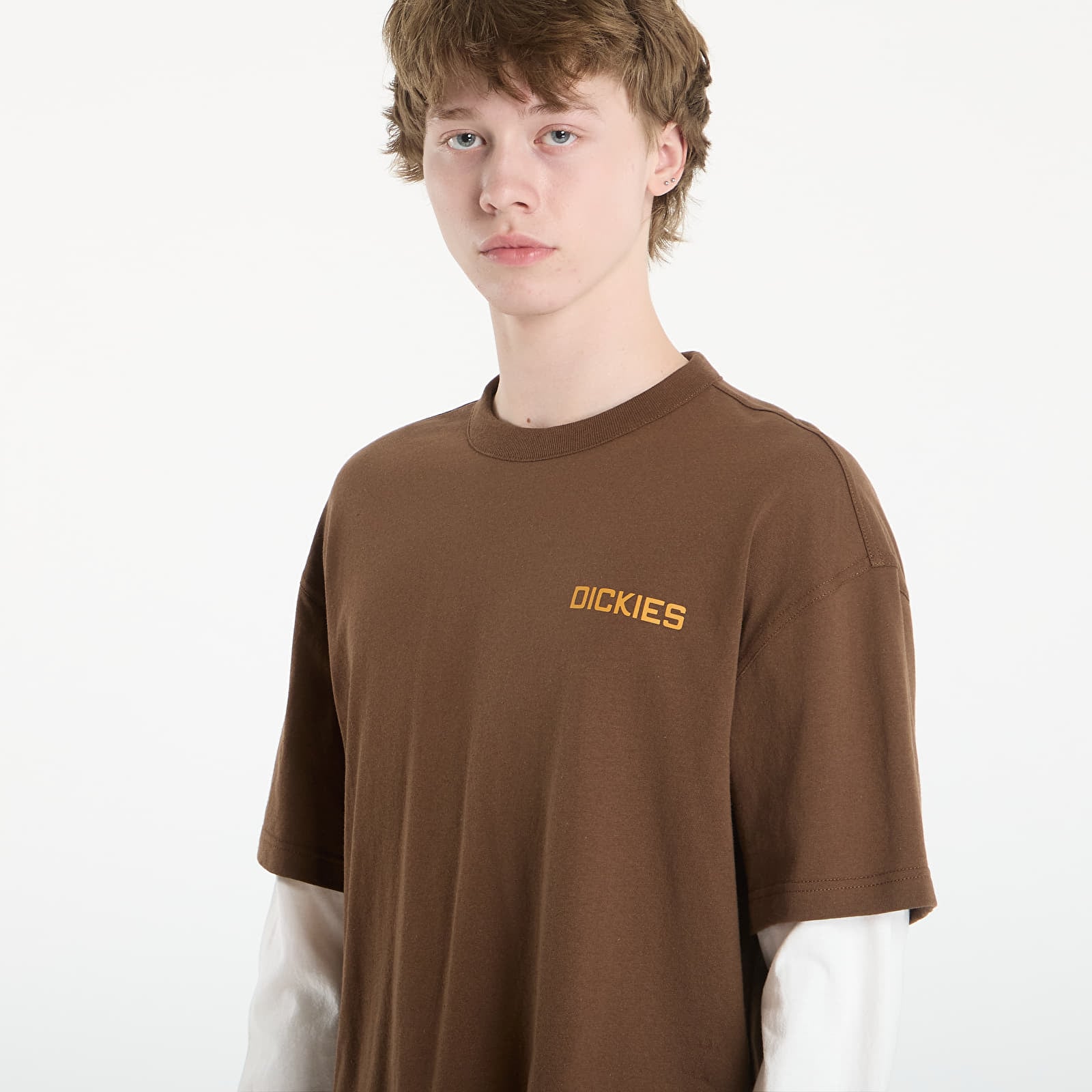 Magliette da uomo Dickies Payson 2-in-1 Tee Timber Brown