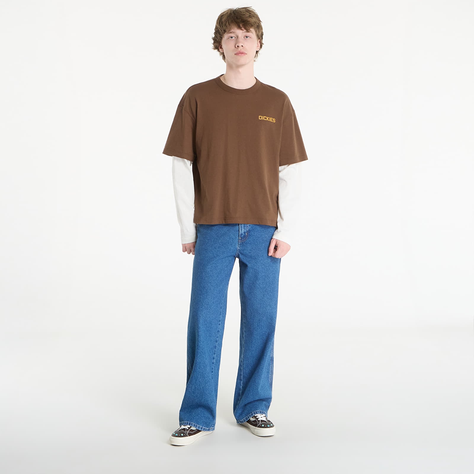 Magliette da uomo Dickies Payson 2-in-1 Tee Timber Brown