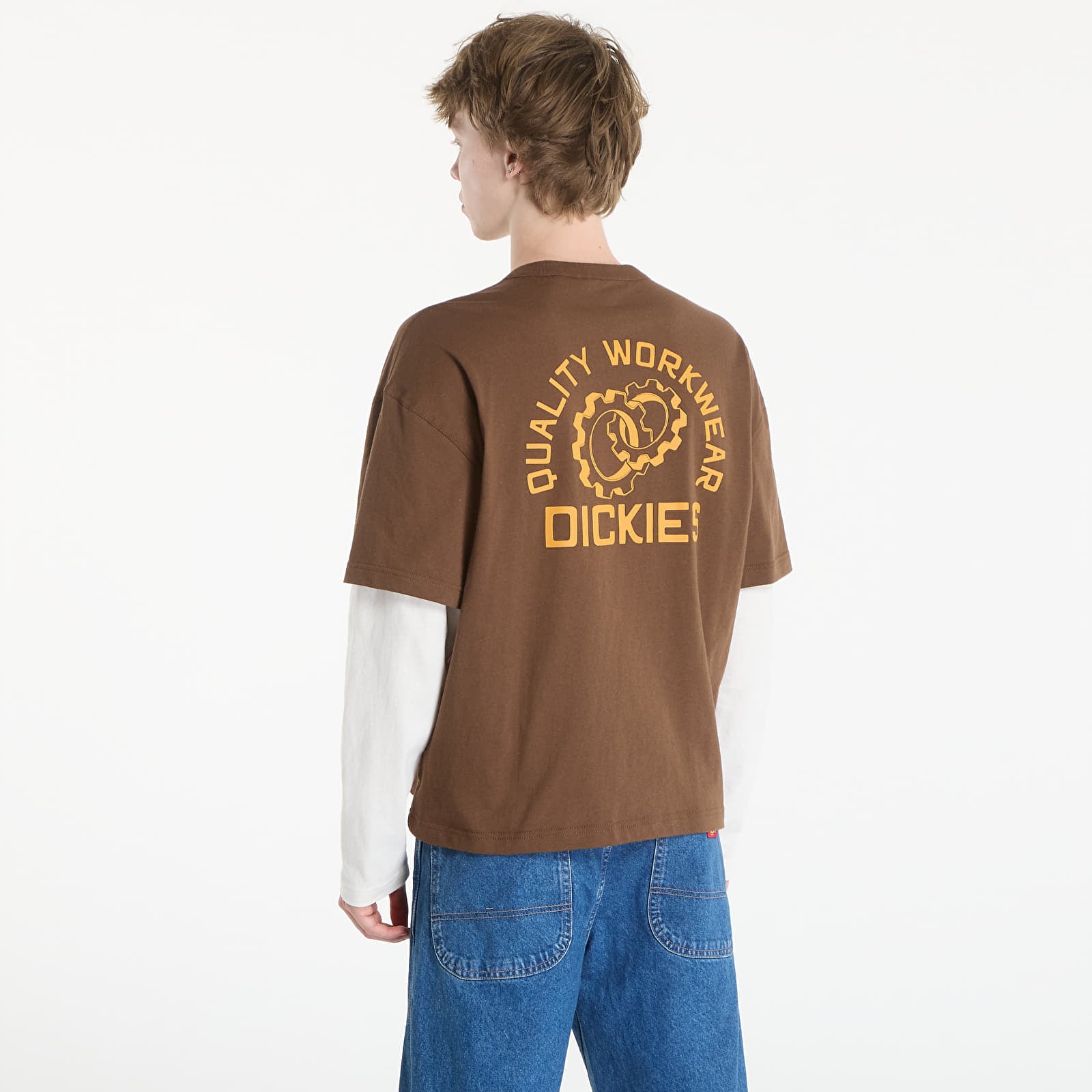 Magliette da uomo Dickies Payson 2-in-1 Tee Timber Brown
