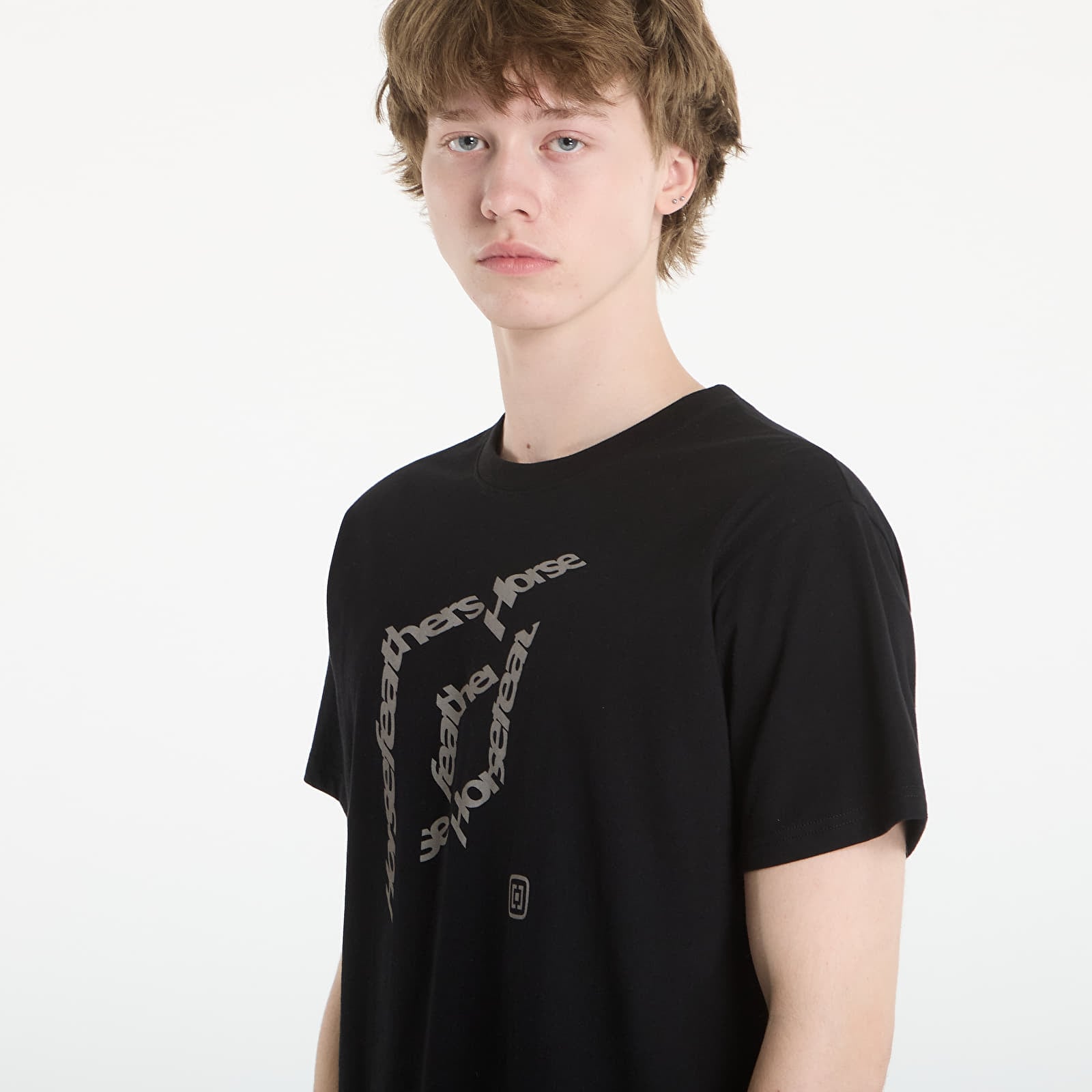 T-Shirts Männer Horsefeathers Cube T-Shirt Black