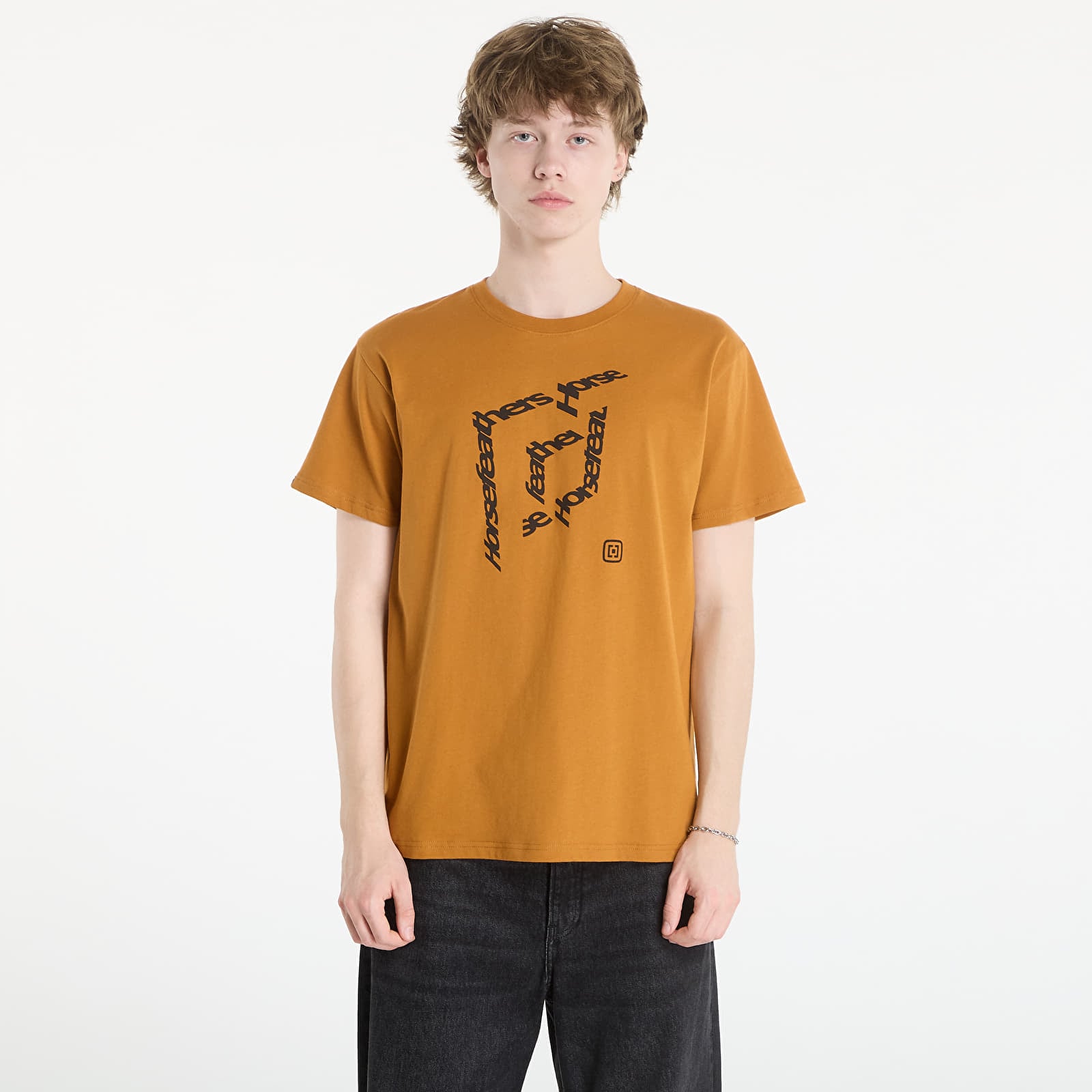 T-Shirts Männer Horsefeathers Cube T-Shirt Pumpkin