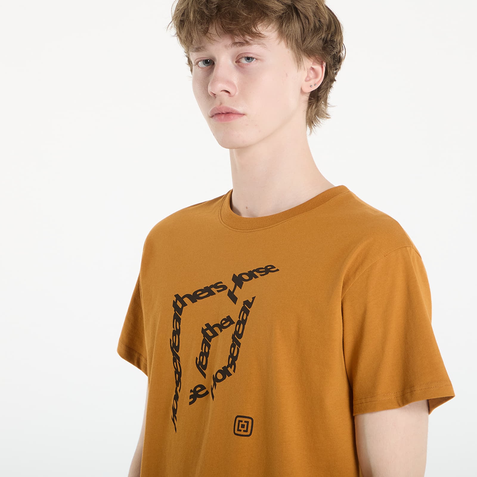 T-Shirts Männer Horsefeathers Cube T-Shirt Pumpkin