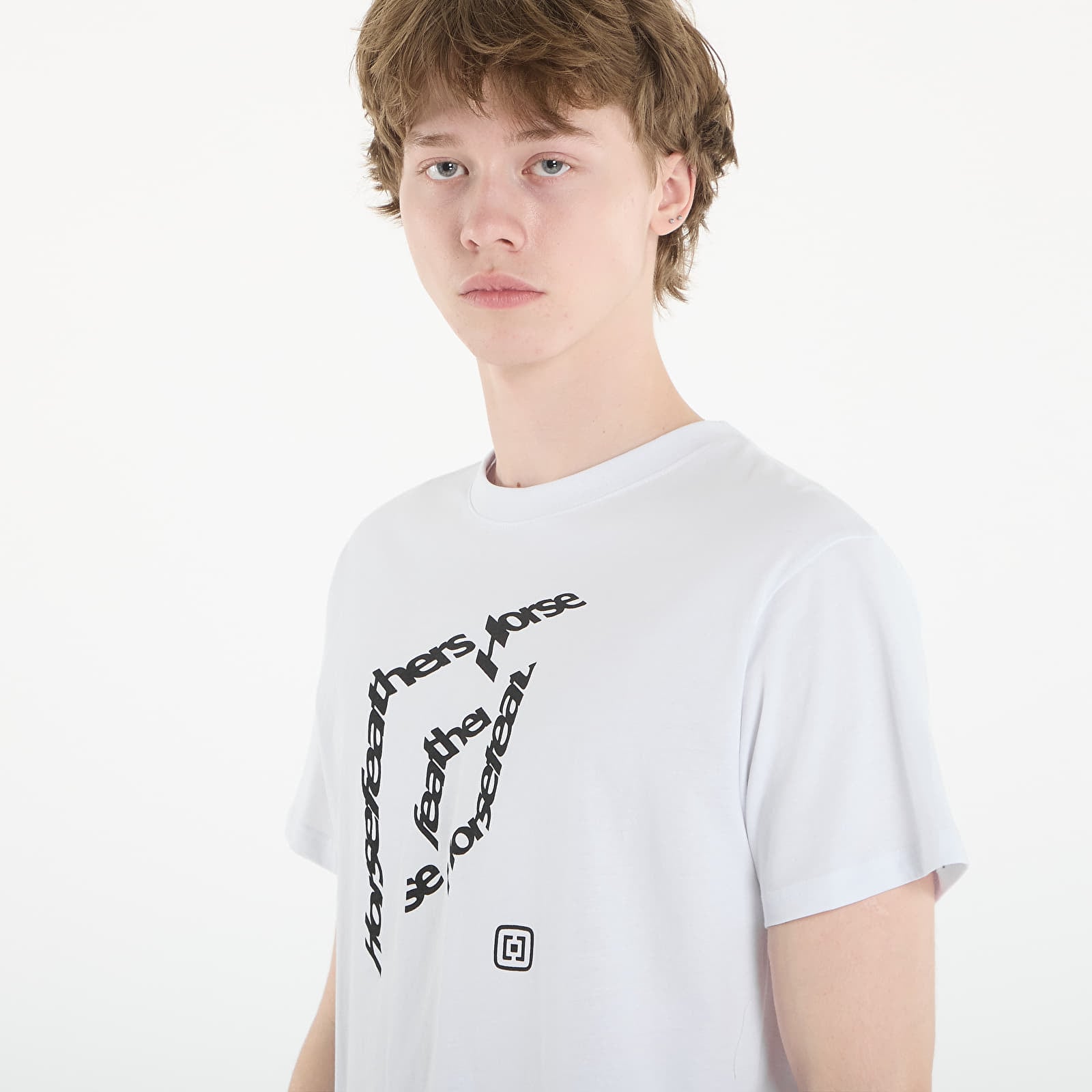 T-Shirts Männer Horsefeathers Cube T-Shirt White