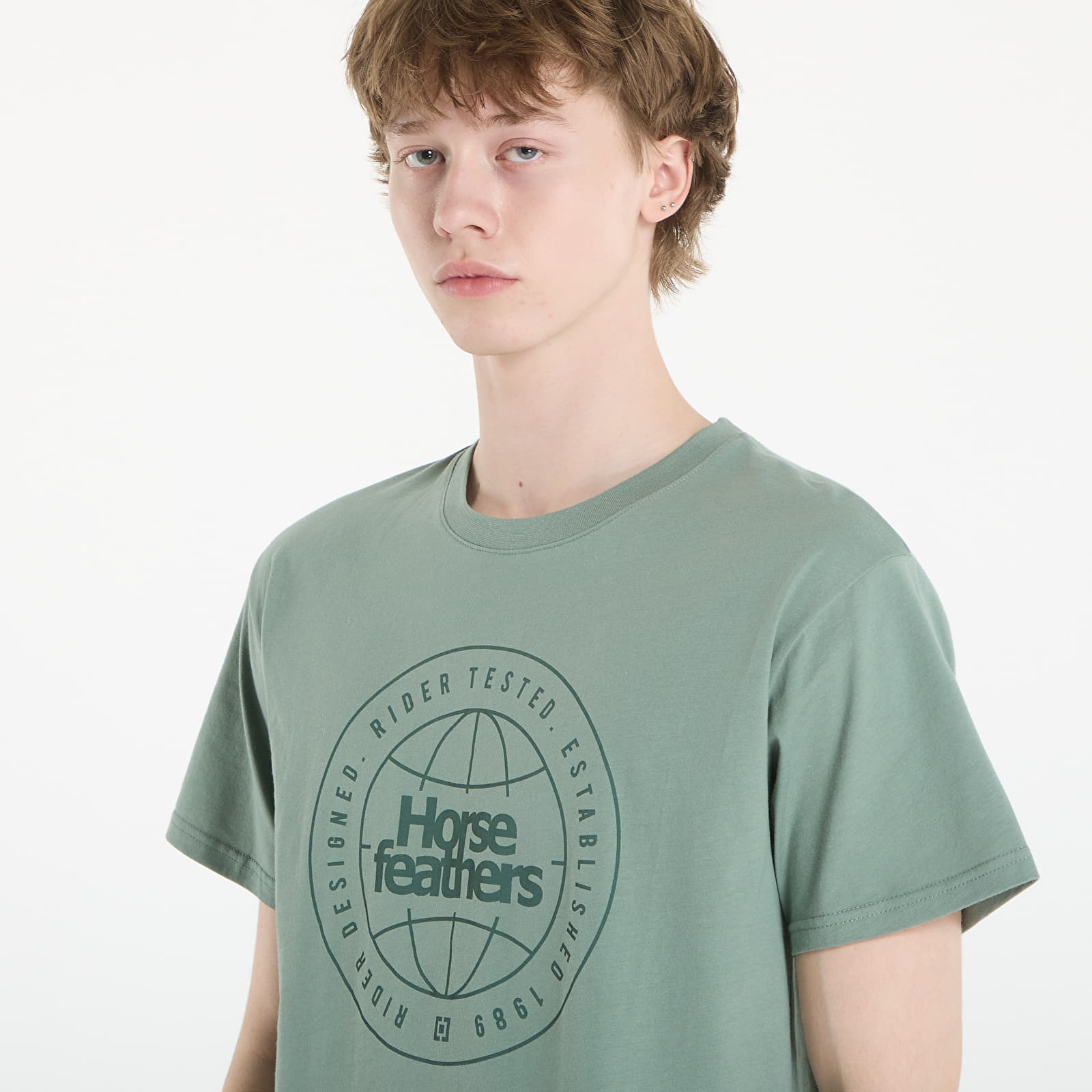 T-Shirts Männer Horsefeathers Global T-Shirt Iceberg Green