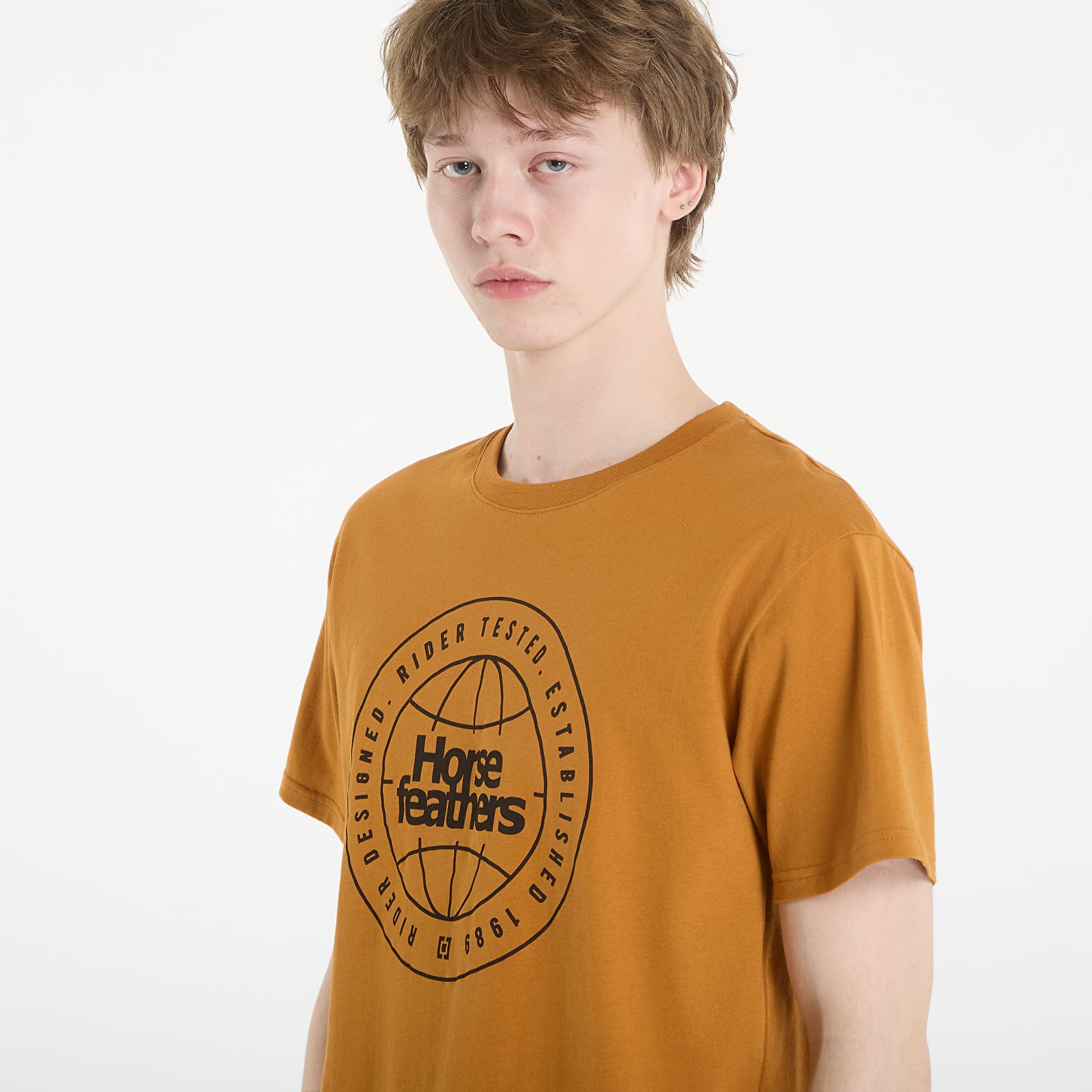 T-Shirts Männer Horsefeathers Global T-Shirt Pumpkin