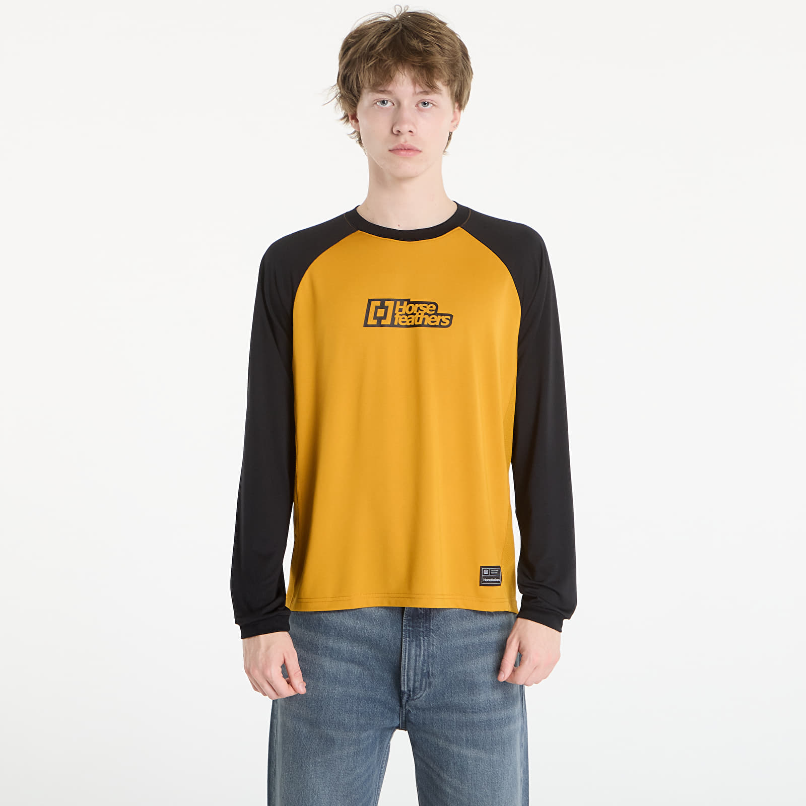 Vīriešu krekliņi Horsefeathers Spike Ls Bike Jersey Sunflower/ Black