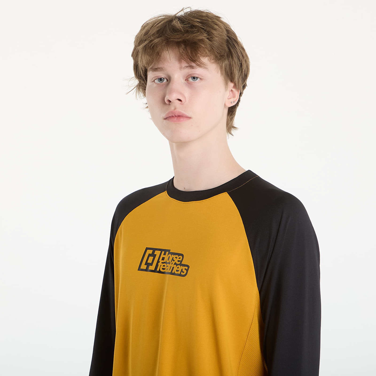 Vīriešu krekliņi Horsefeathers Spike Ls Bike Jersey Sunflower/ Black