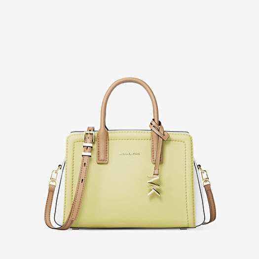 Michael Kors Laila Extra-Small Color-Block Leather Crossbody Bag Lemon Multi