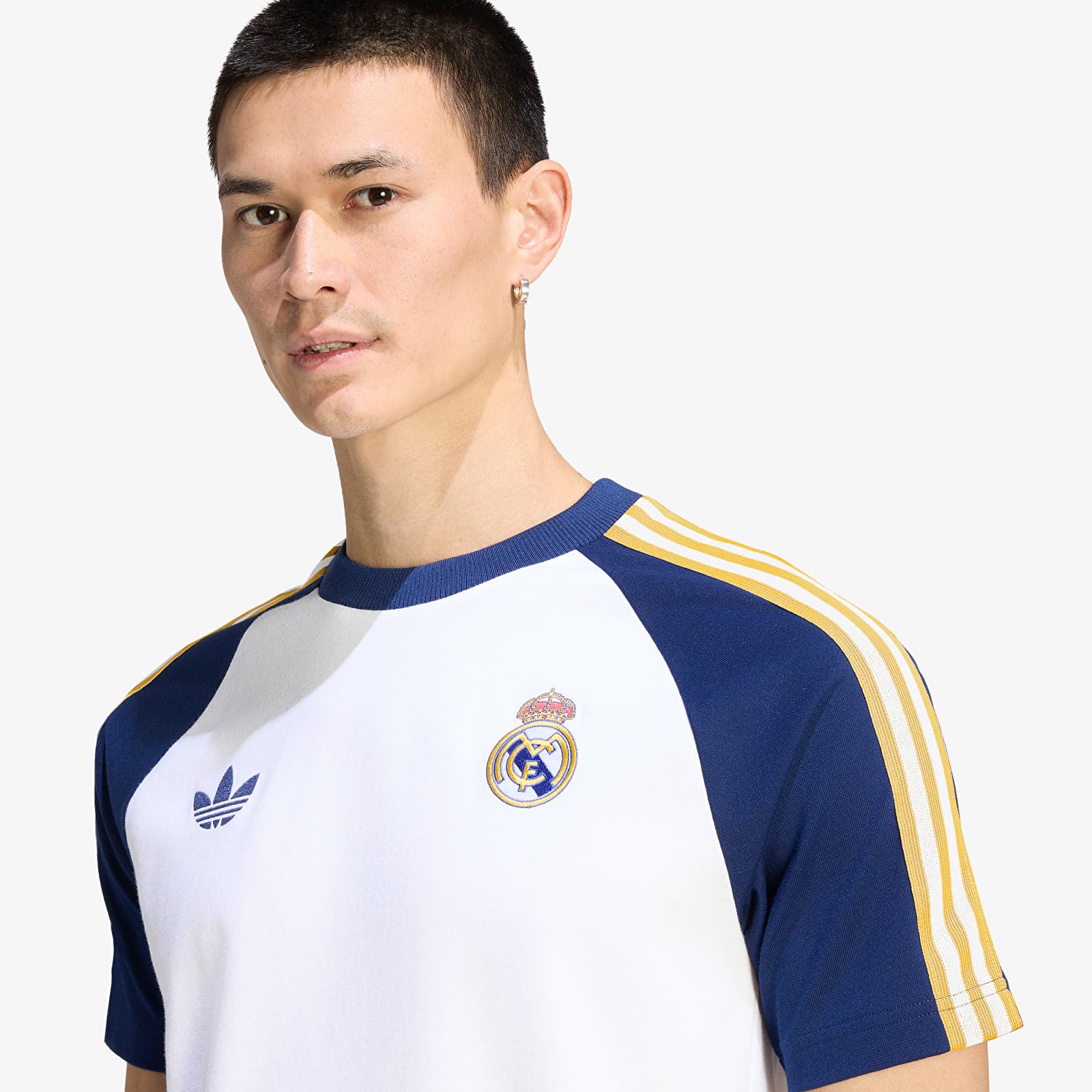 Men's T-shirts adidas Real Madrid Originals T-Shirt White/ Dark Blue