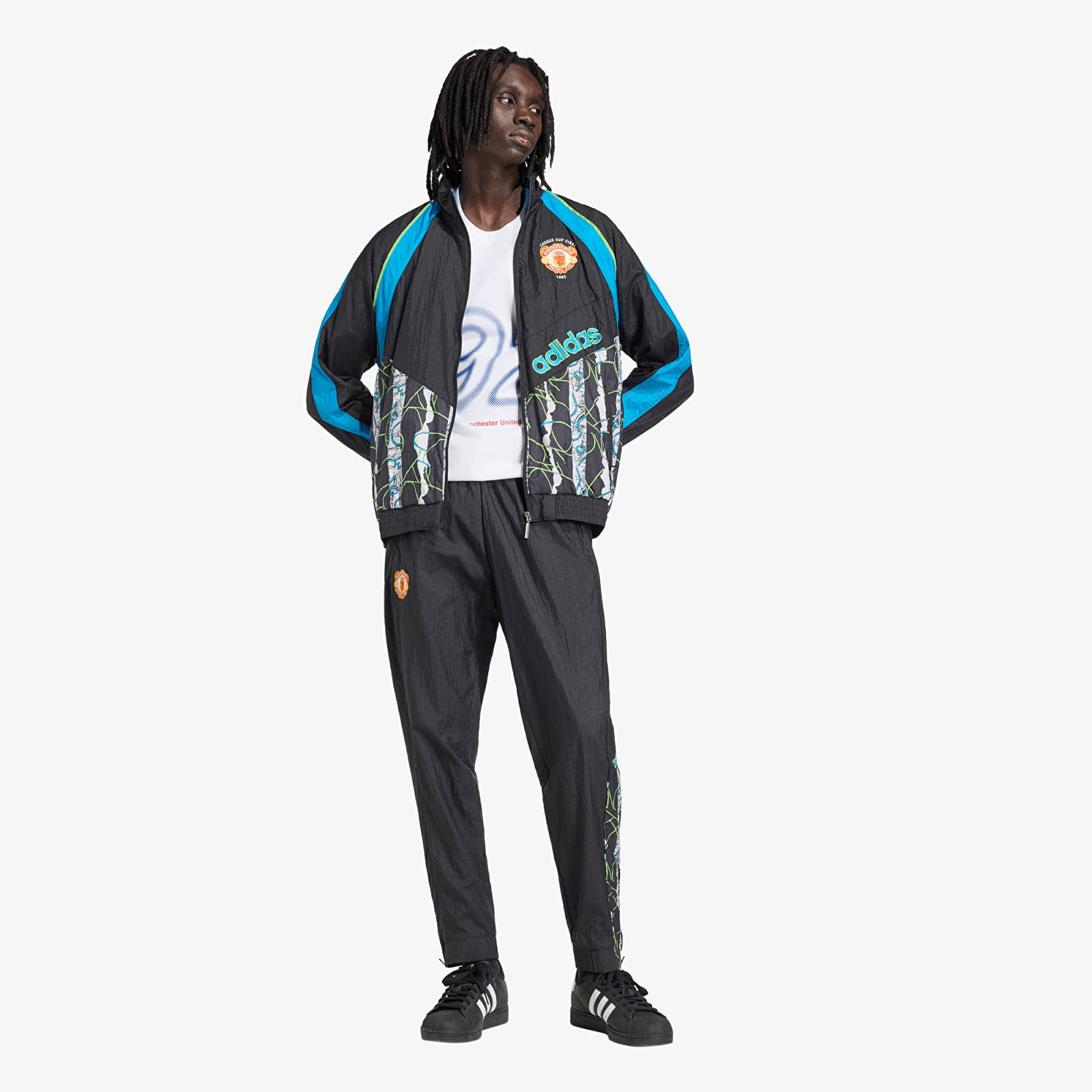 Ανδρικά φούτερ  adidas Manchester United Woven Track Top 90 Black