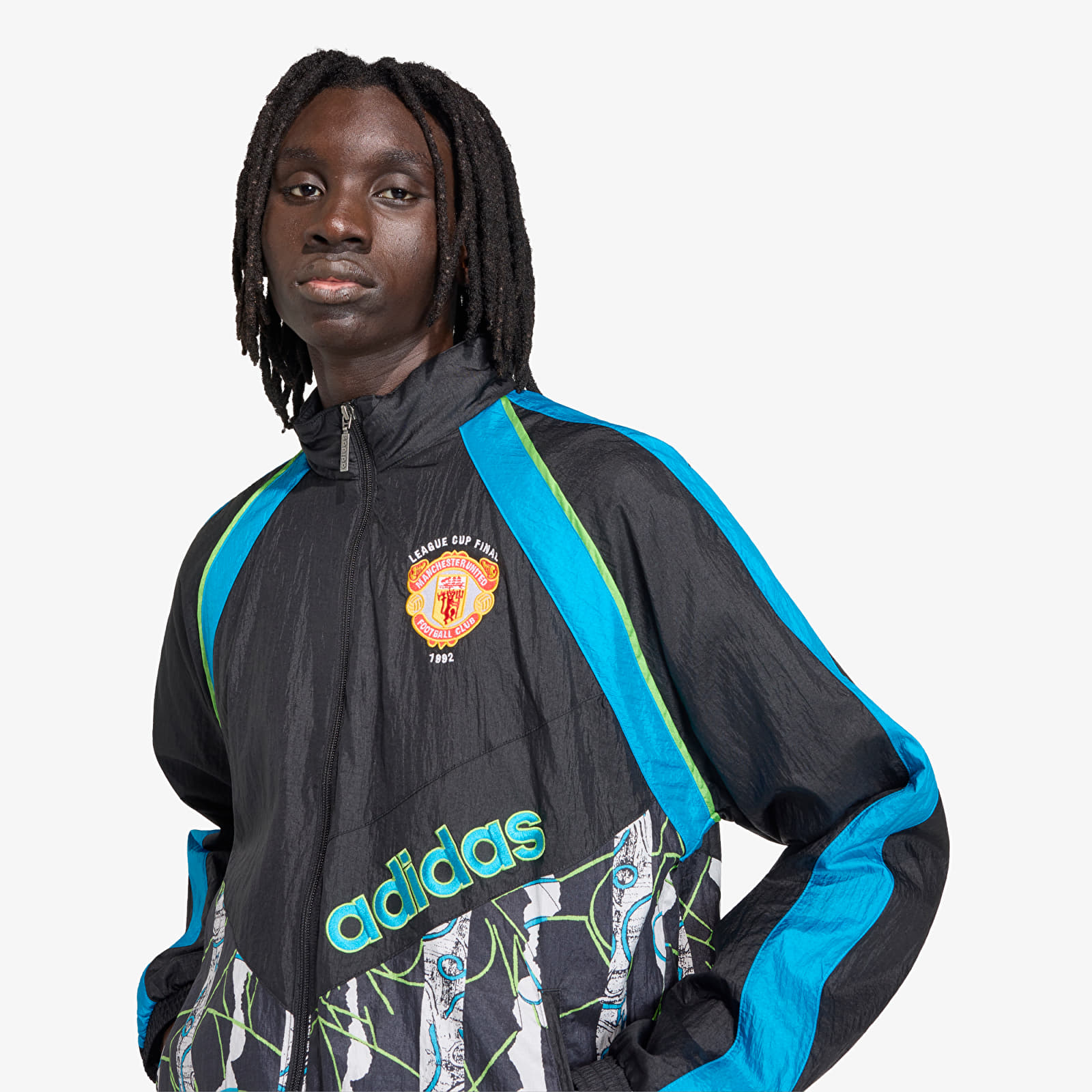 Ανδρικά φούτερ  adidas Manchester United Woven Track Top 90 Black