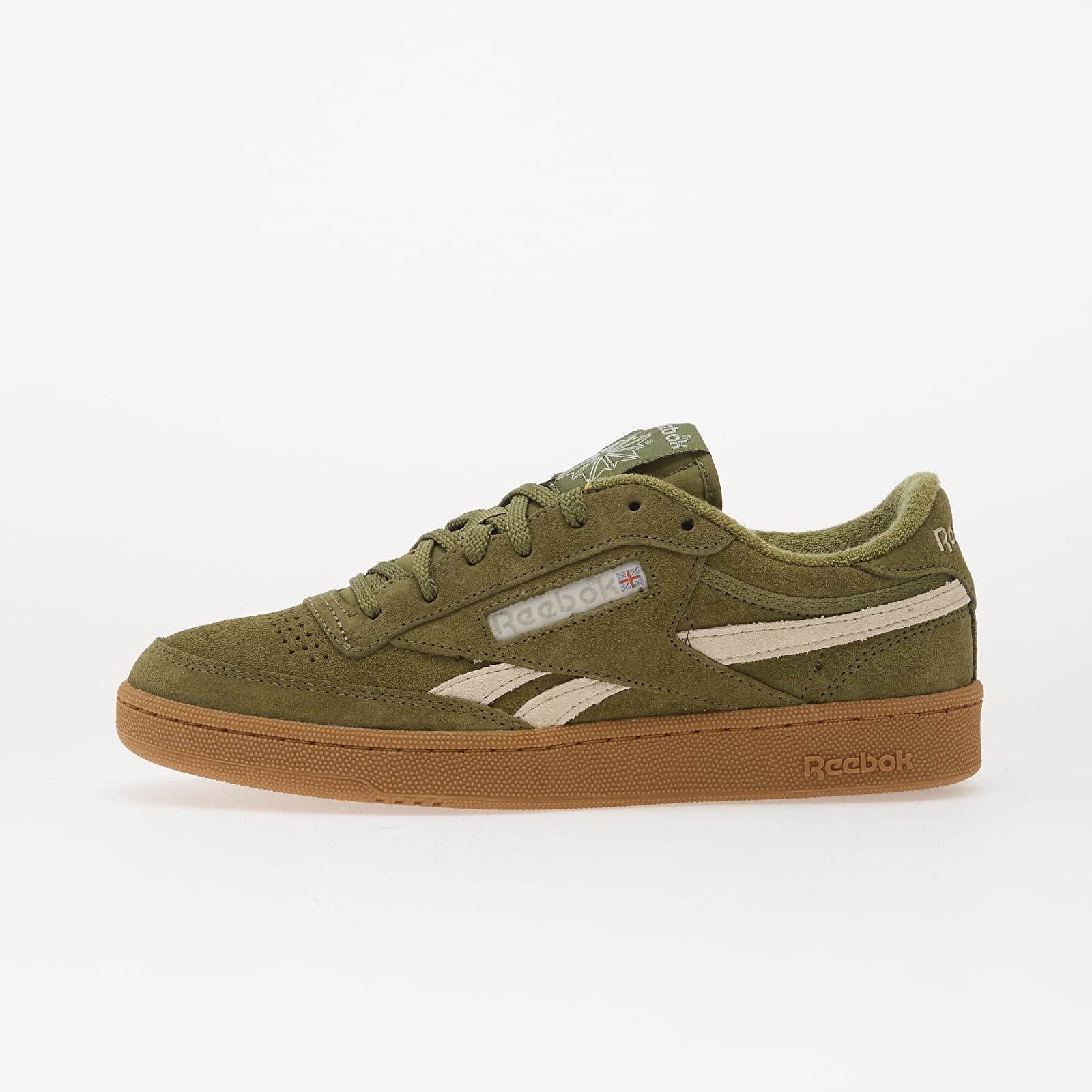 Vīriešu čības un apavi Reebok Club C Revenge Vintage Gritty Green/ Alabaster/ Gum