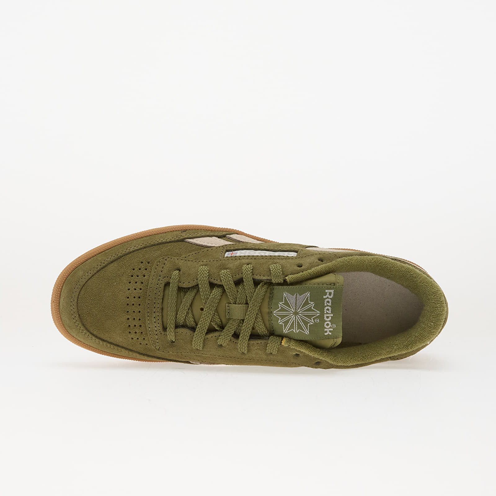 Vīriešu čības un apavi Reebok Club C Revenge Vintage Gritty Green/ Alabaster/ Gum
