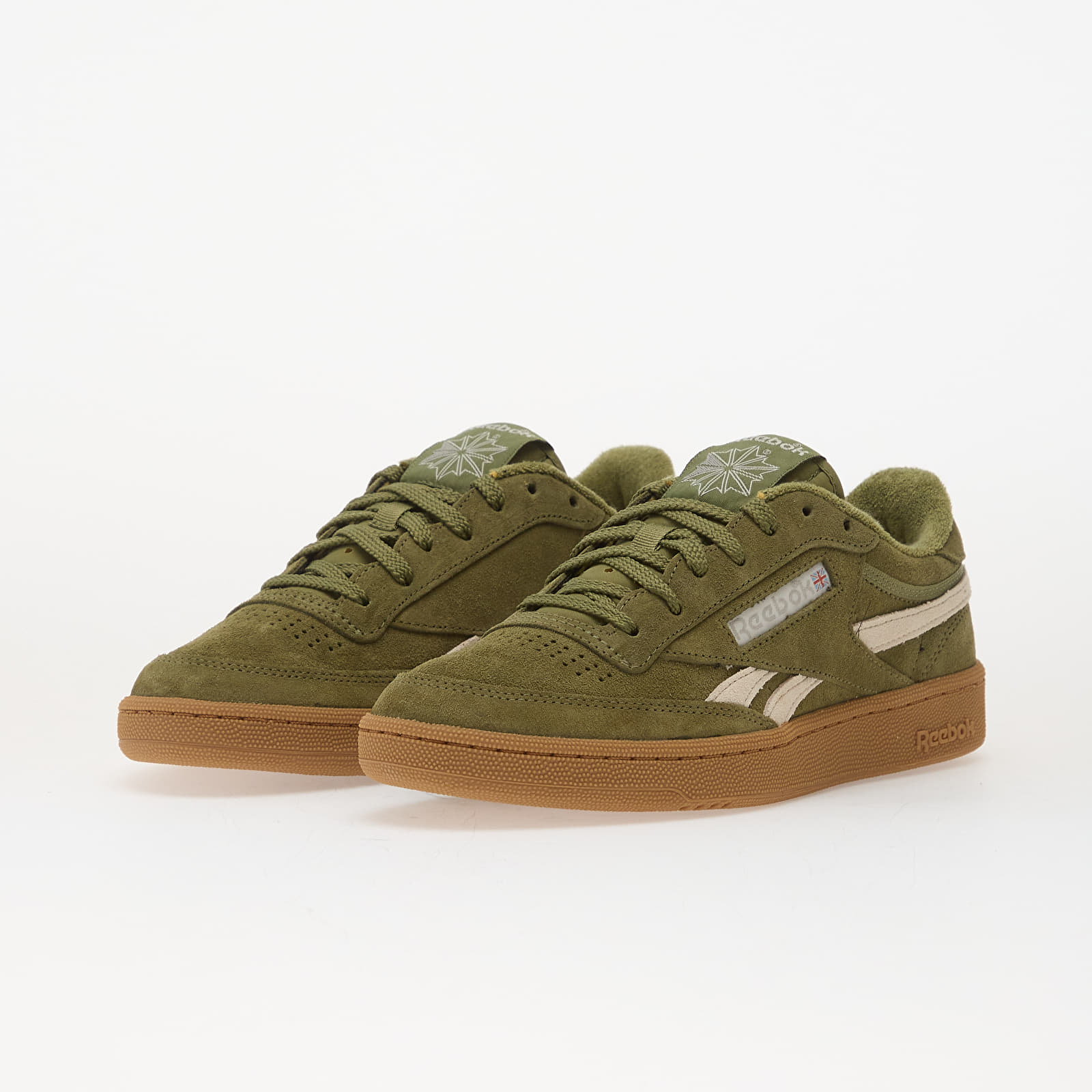 Vīriešu čības un apavi Reebok Club C Revenge Vintage Gritty Green/ Alabaster/ Gum