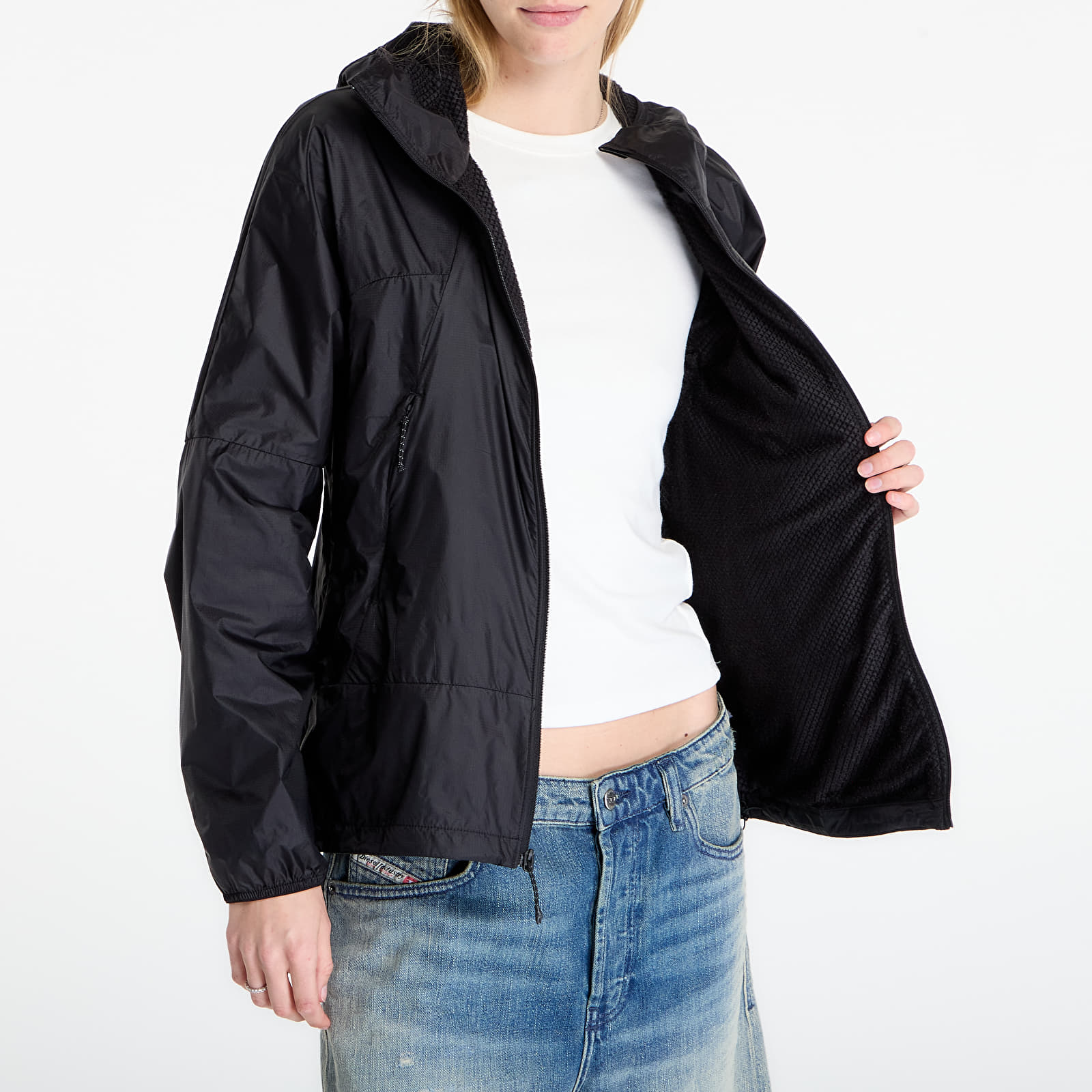 Women's Windbreakers The North Face W Ridgelite Futurefleece Wind Jacket TNF Black