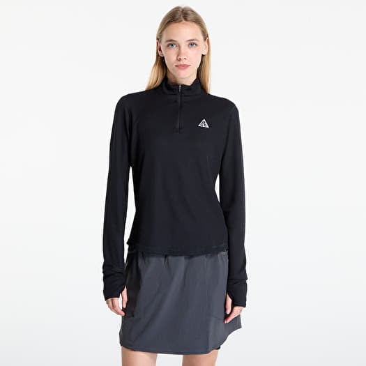 Póló Nike ACG Women's Dri-FIT 1/2-Zip Trail Running Top Black/ Black/ Summit White