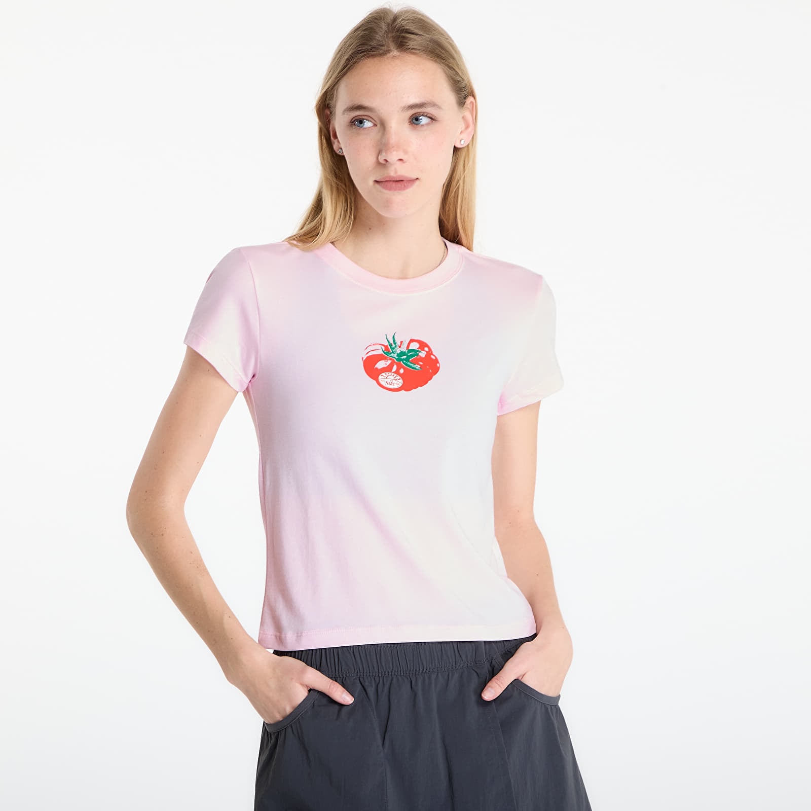 T-shirts för kvinnor Nike Sportswear Chill Knit Women's Slim Cropped T-Shirt Pink Foam