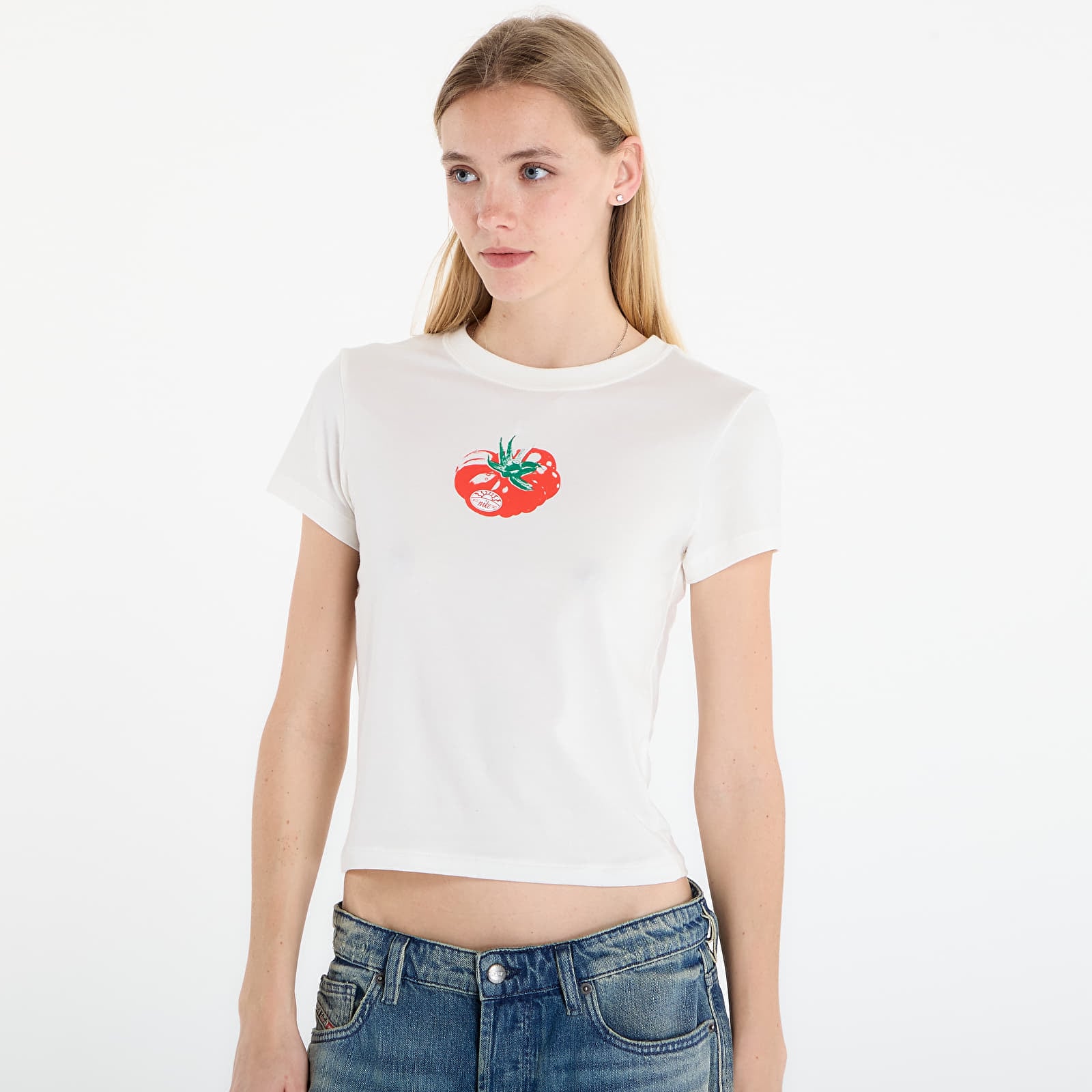 T-shirts för kvinnor Nike Sportswear Chill Knit Women's Slim Cropped T-Shirt Sail