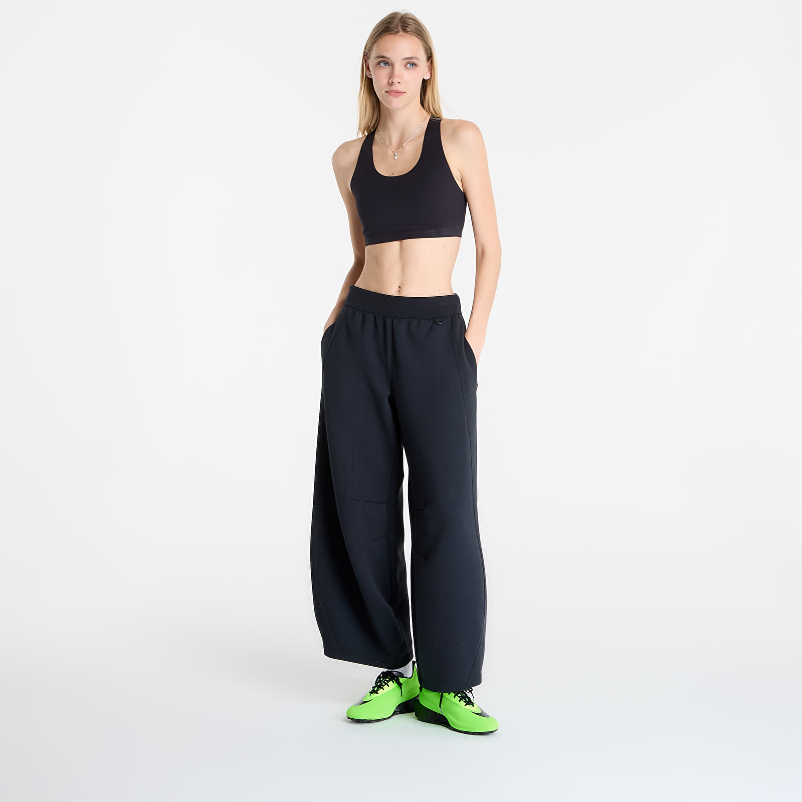 Dámské tepláky Nike 24.7 ImpossiblySoft Women's High-Waisted Wide-Leg Pants Black/ Black/ Dk Smoke Grey