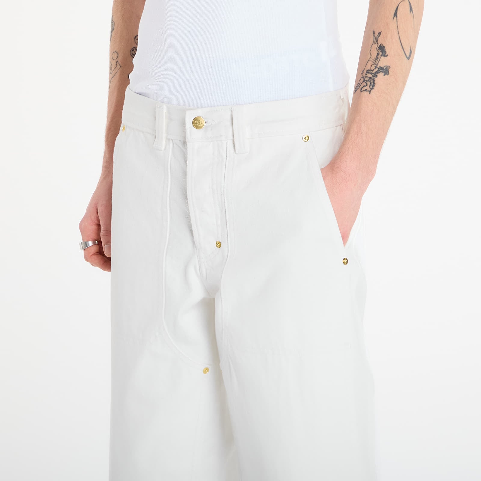 Vaqueros para hombre Dickies Selvedge Double Knee Deni White