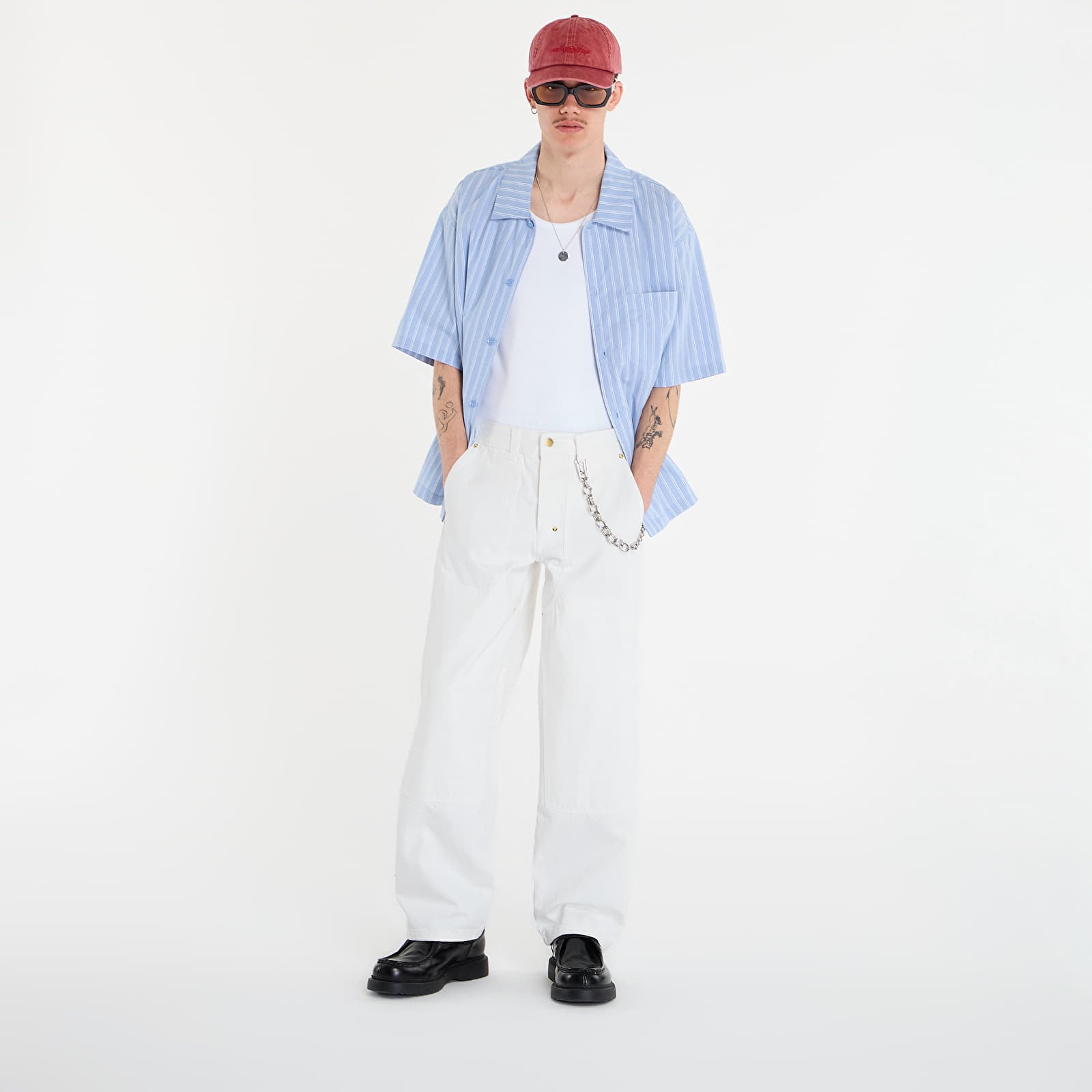 Vaqueros para hombre Dickies Selvedge Double Knee Deni White