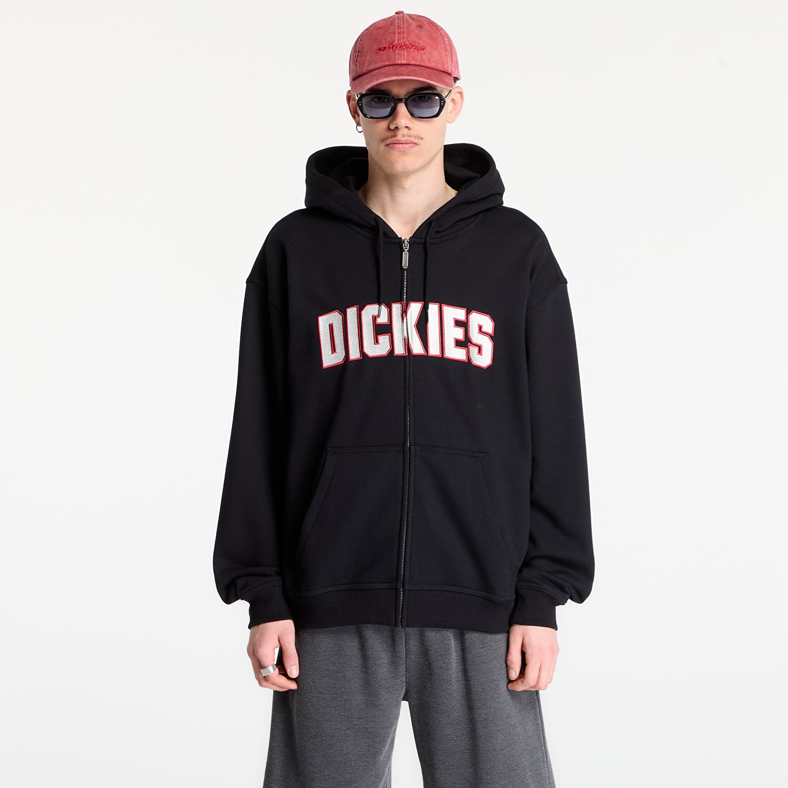 Pánske mikiny Dickies Aitkin Zip Hoodie Black