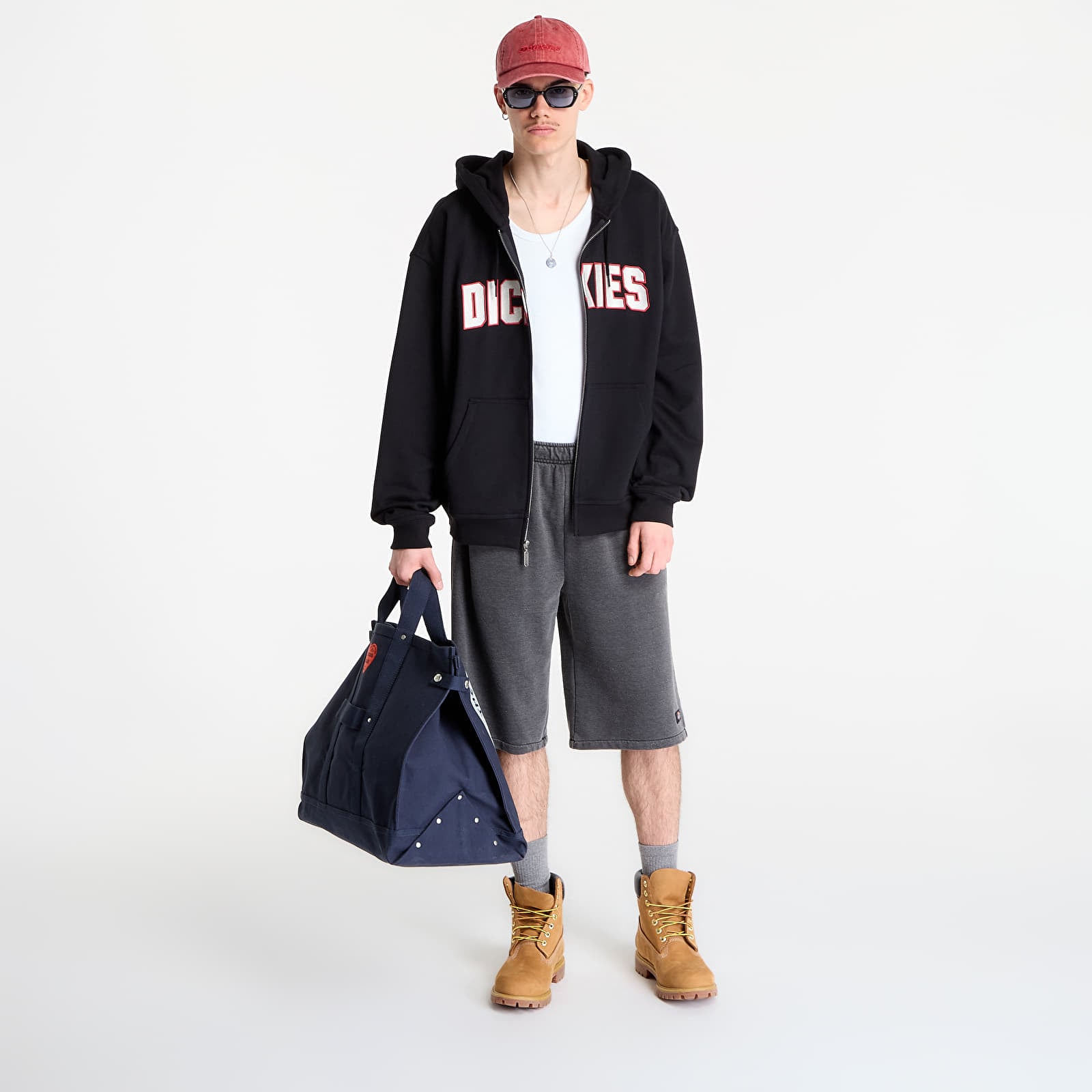 Pánske mikiny Dickies Aitkin Zip Hoodie Black