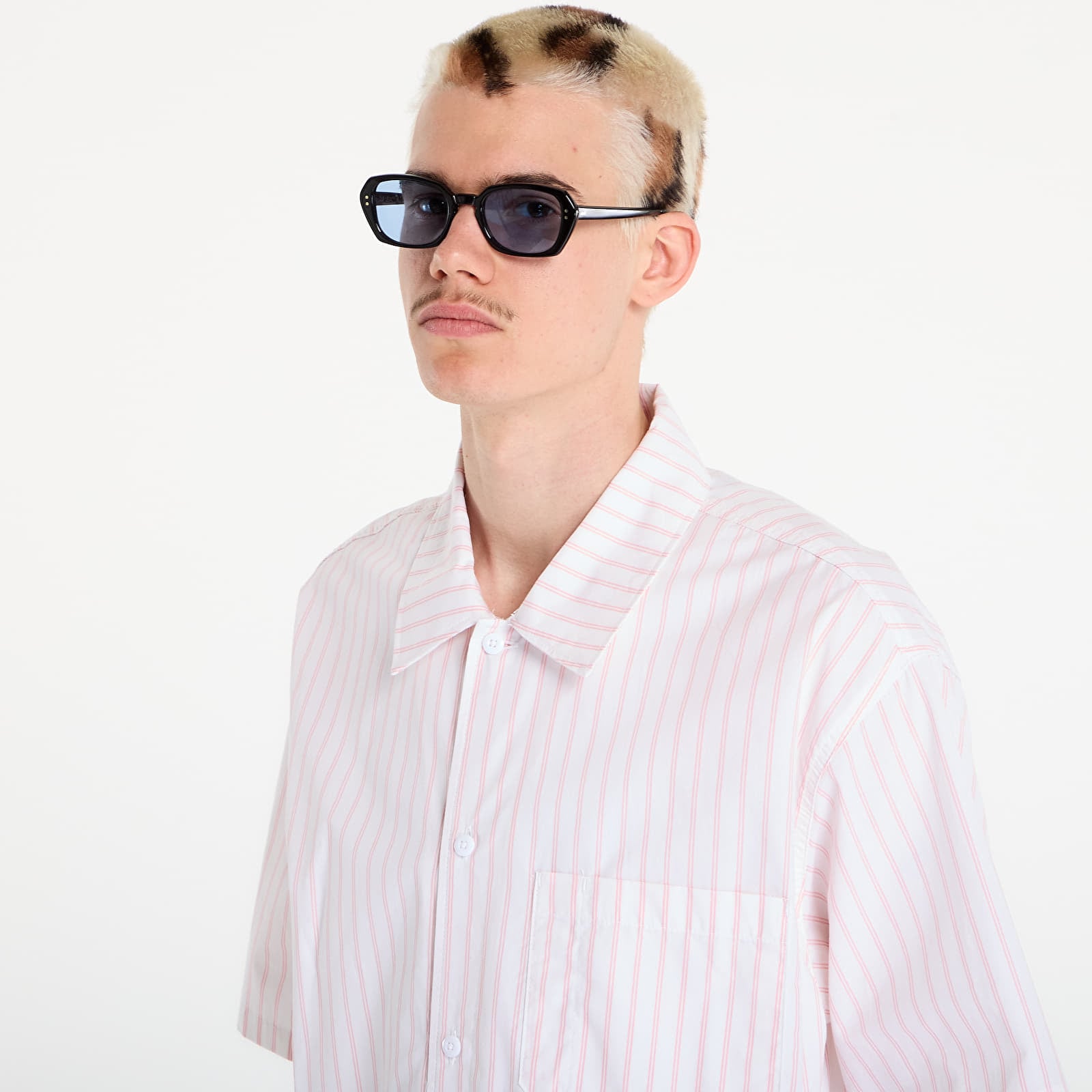 Meeste särgid Dickies Venedocia Stripe Shirt Short Sleeve White