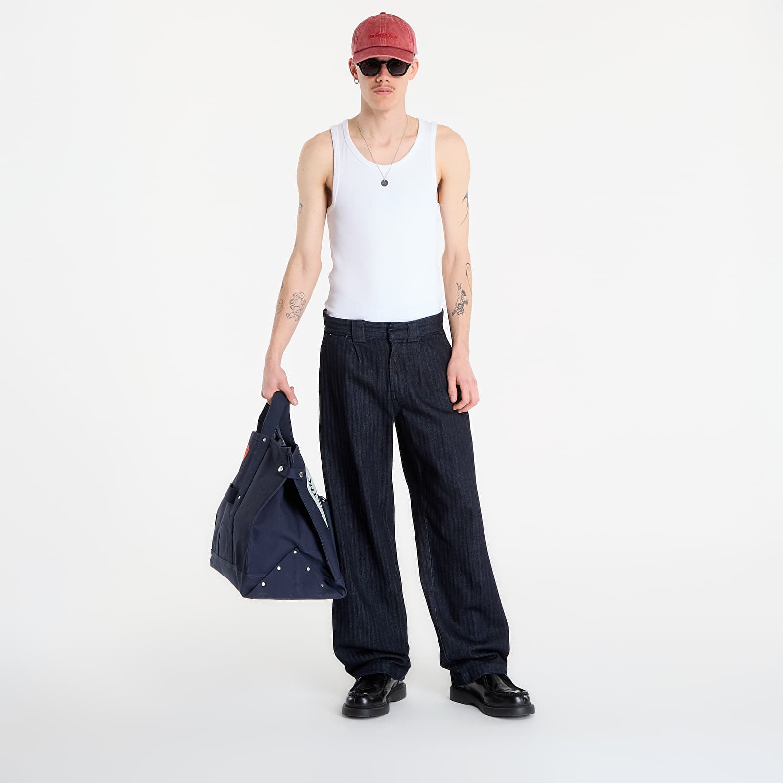 Meeste teksad Dickies Selvedge Herringbone Denim Rinsed Black