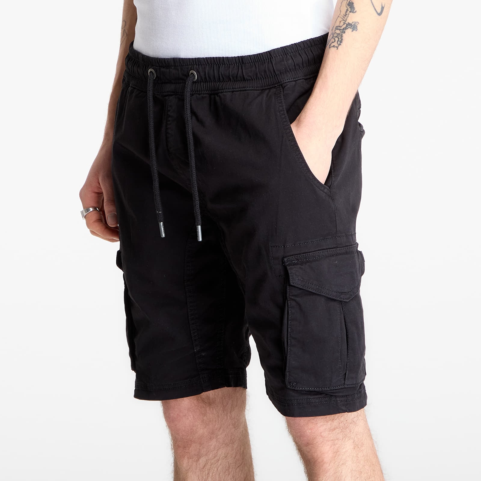 Shorts für Männer Alpha Industries Cotton Twill Jogger Short Black