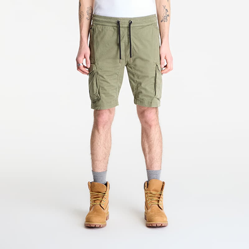 Šortai Alpha Industries Cotton Twill Jogger Short Vintage Green